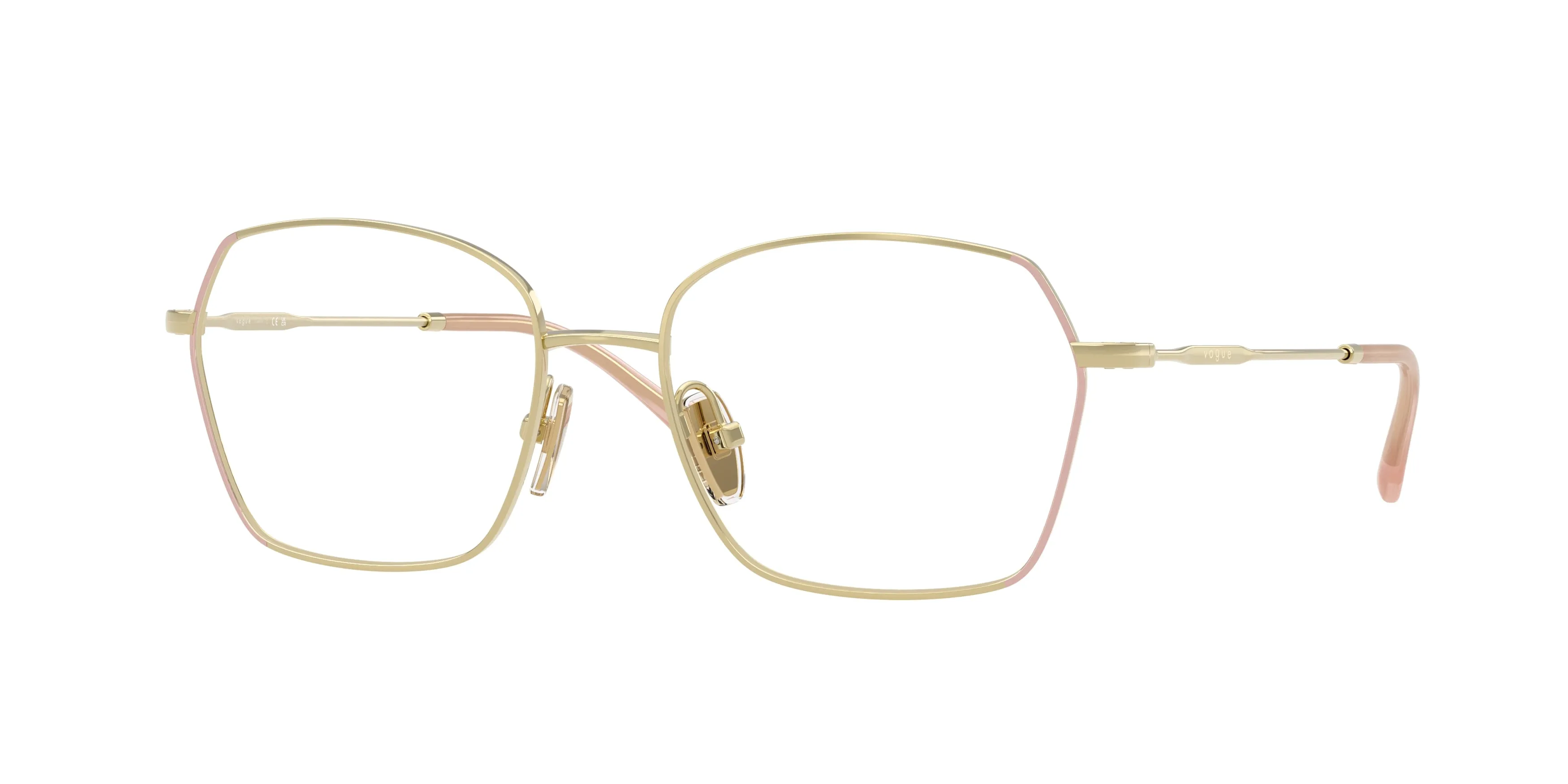 VOGUE EYEWEAR VO4366T 5193 Montature da vista Titanio Marrone Trasparente Geometrica Normale - immagine 1