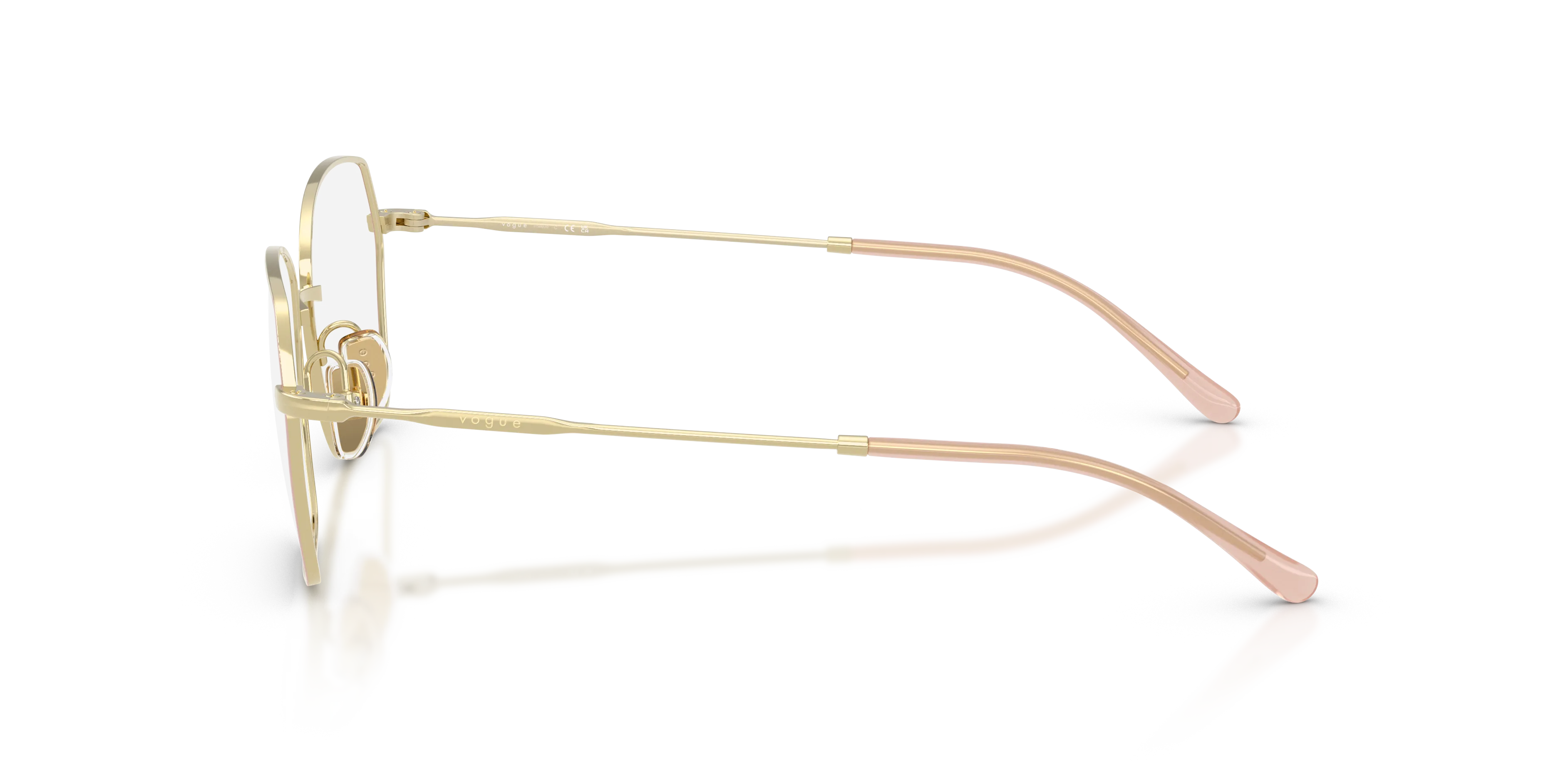 VOGUE EYEWEAR VO4366T 5193 Montature da vista Titanio Marrone Trasparente Geometrica Normale - immagine 4
