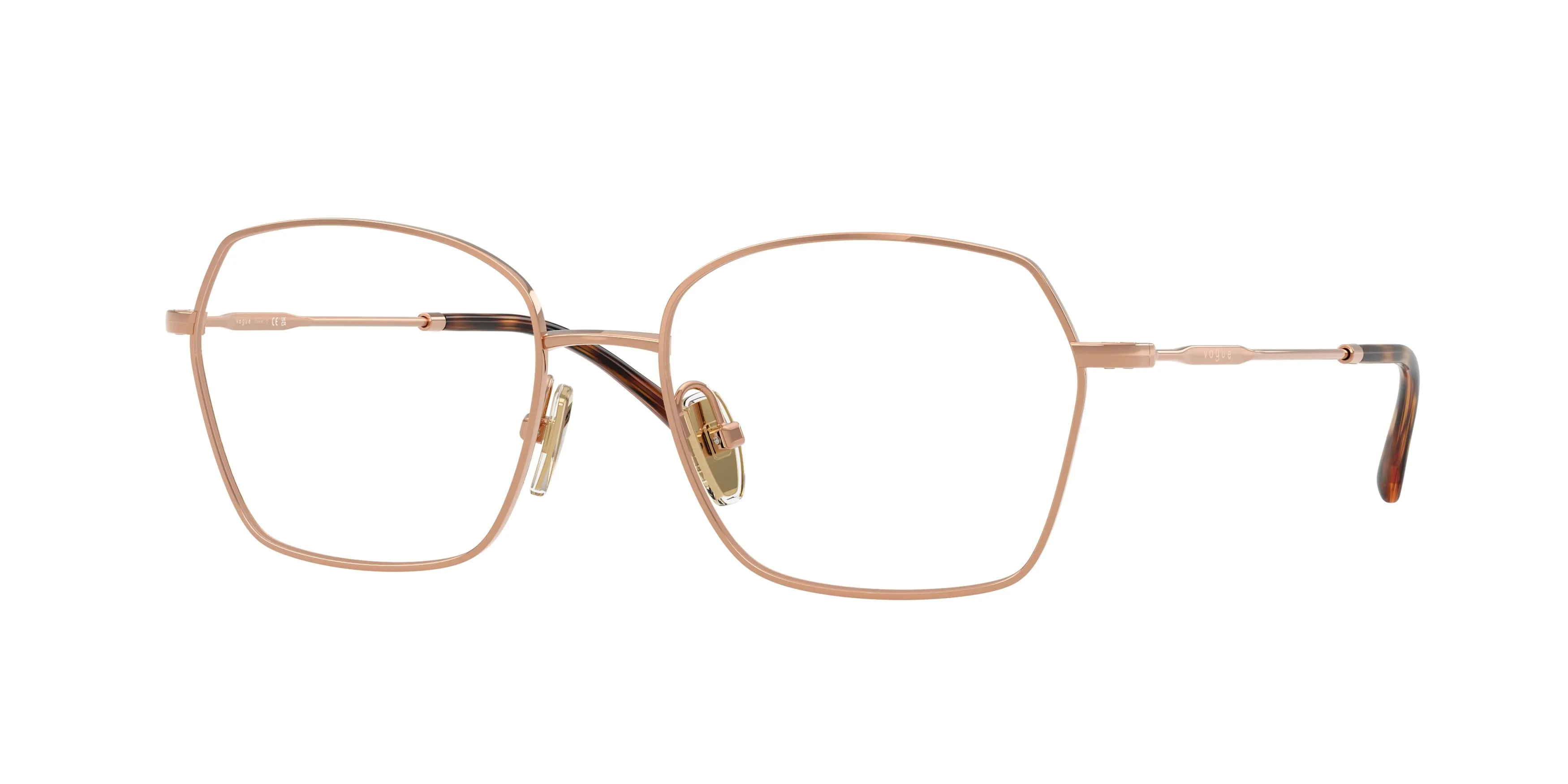 VOGUE EYEWEAR VO4366T 5192 Montature da vista Titanio Oro Trasparente Geometrica Normale - immagine 1