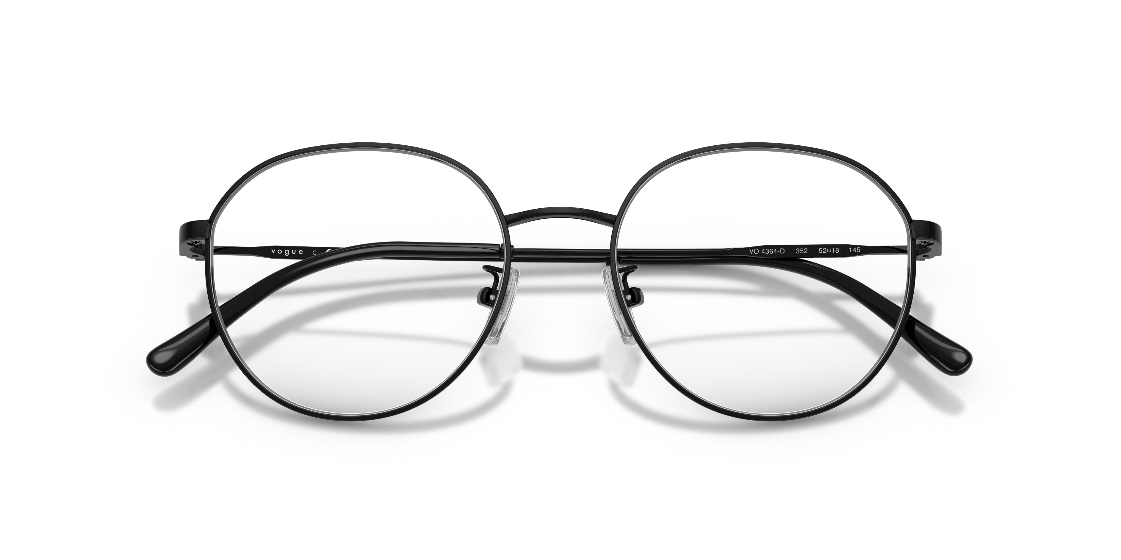 VOGUE EYEWEAR VO4364D 352 Montature da vista Metallo Nero Trasparente Pantos Normale - immagine 2
