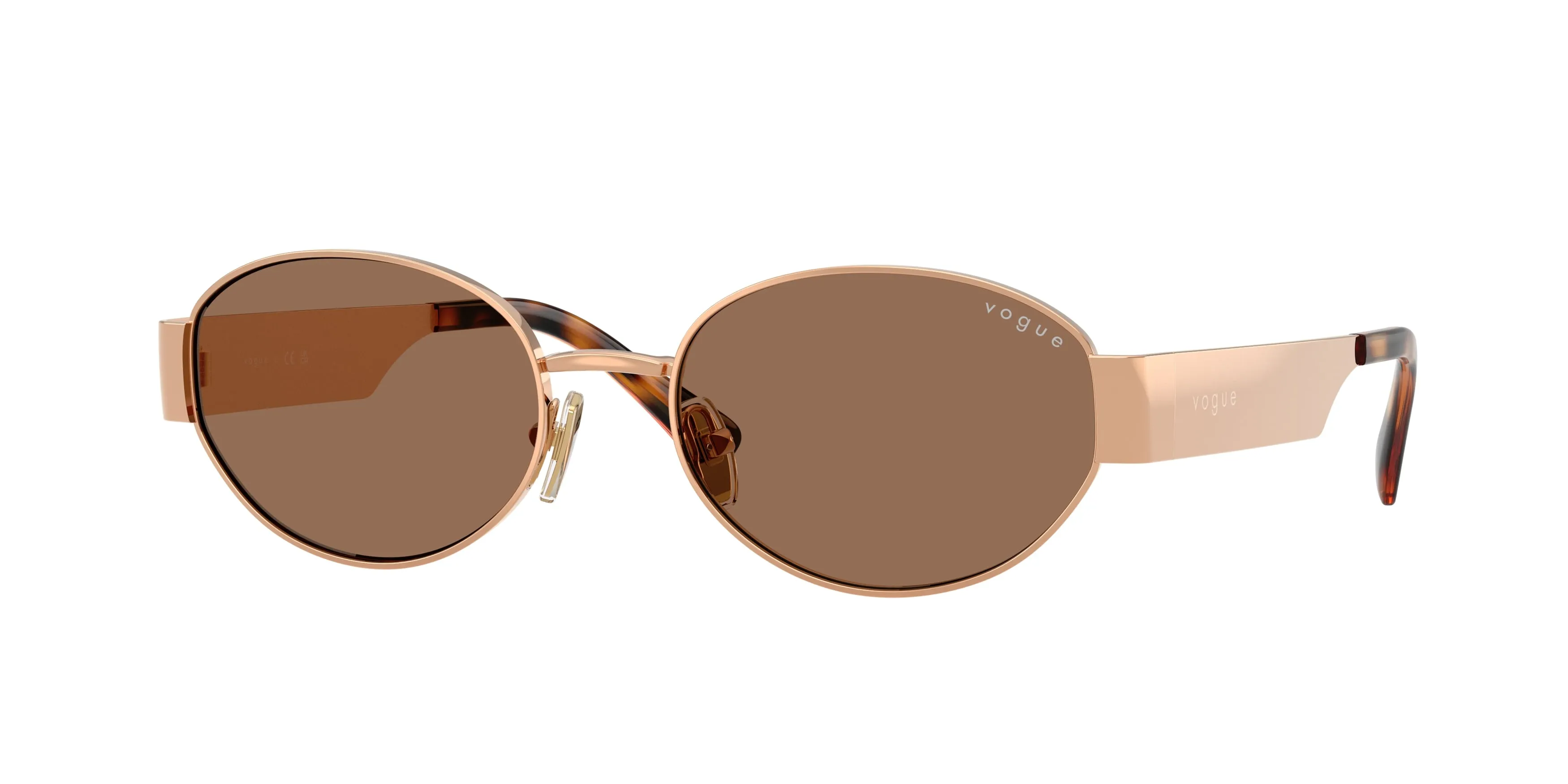 VOGUE EYEWEAR VO4362S 515273 Occhiali da sole Metallo Oro Marrone Rotonda Normale - immagine 1