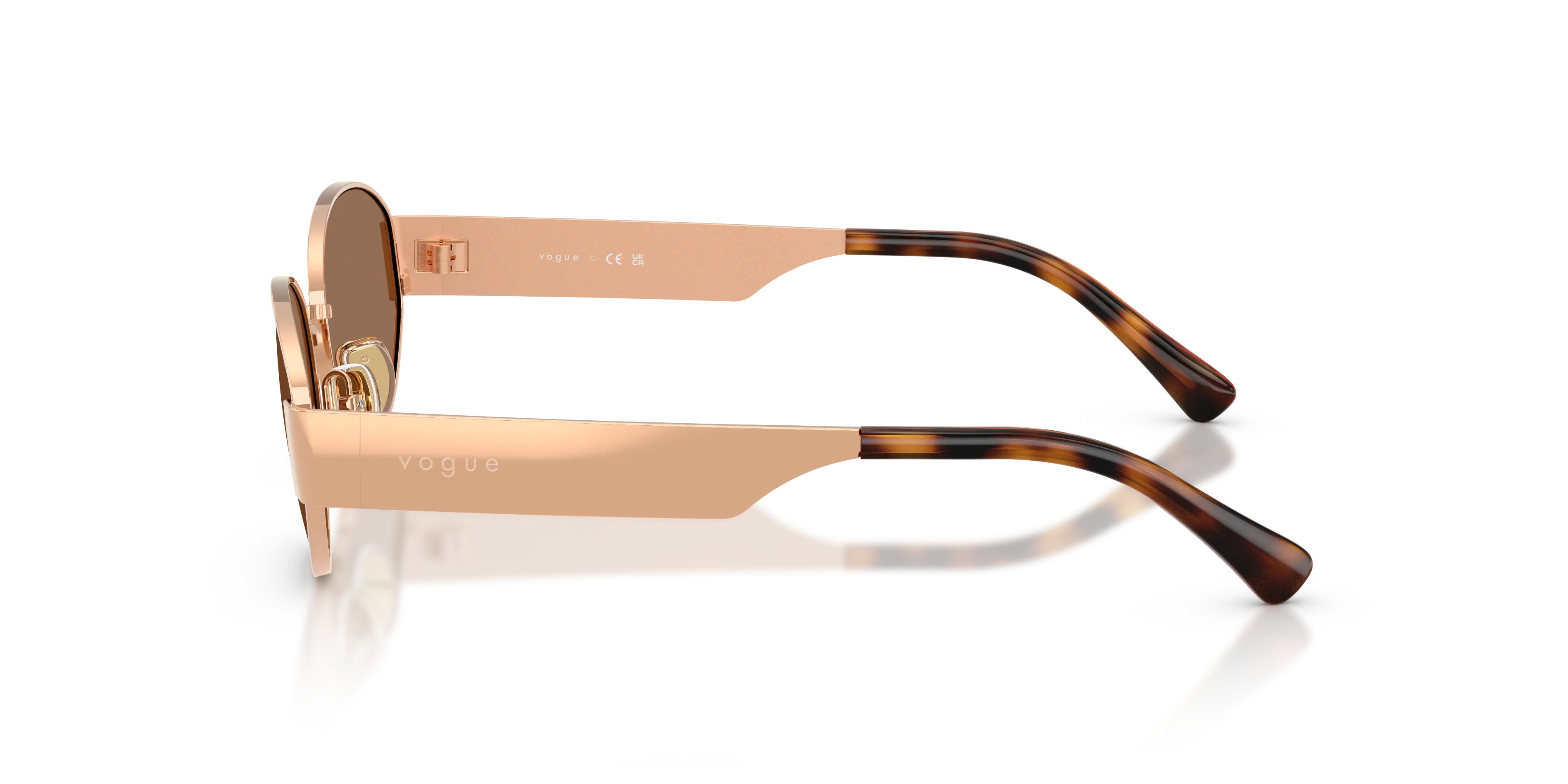VOGUE EYEWEAR VO4362S 515273 Occhiali da sole Metallo Oro Marrone Rotonda Normale - immagine 4