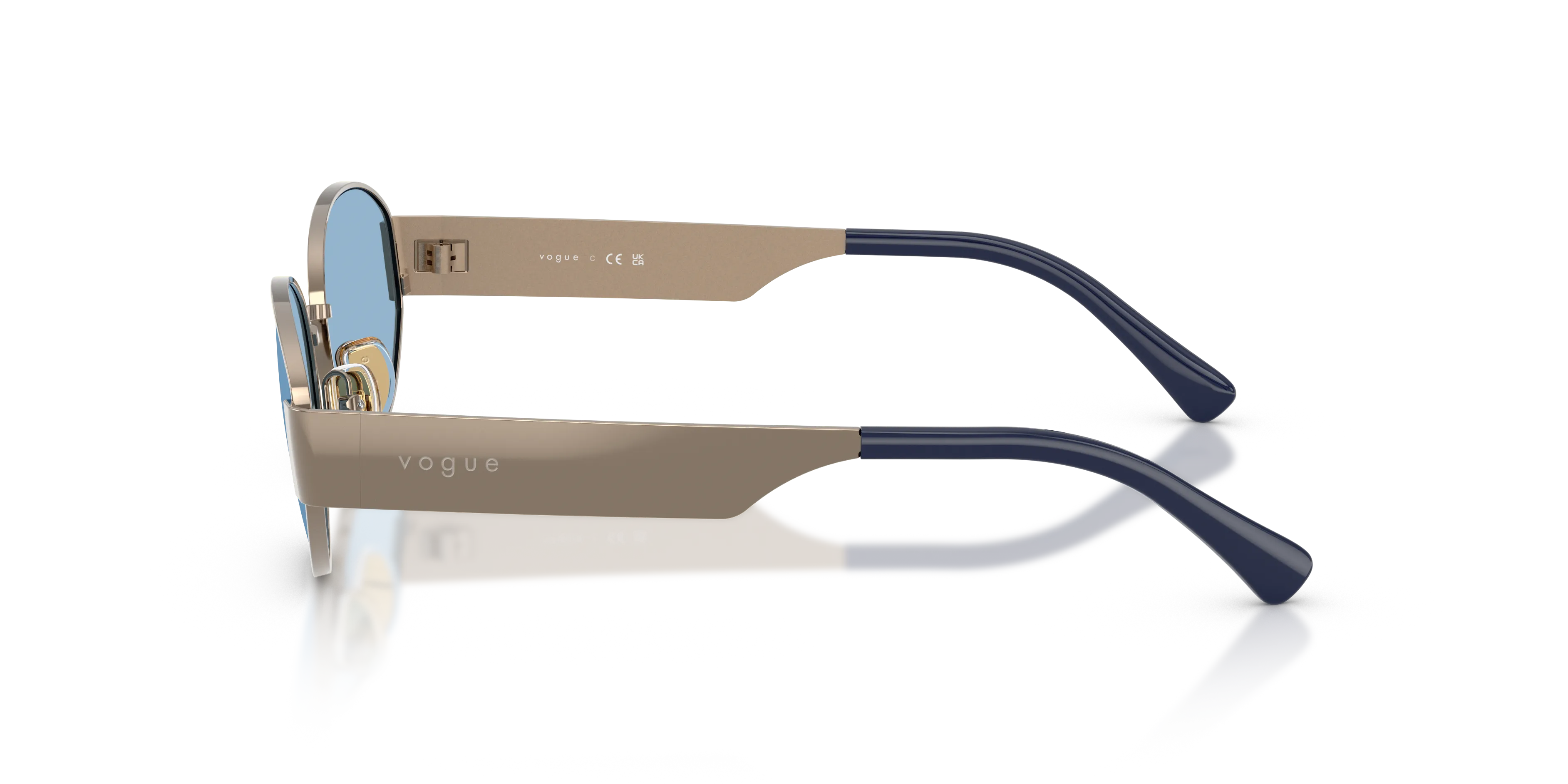 VOGUE EYEWEAR VO4362S 513872 Occhiali da sole Metallo Marrone Blu Rotonda Normale - immagine 4