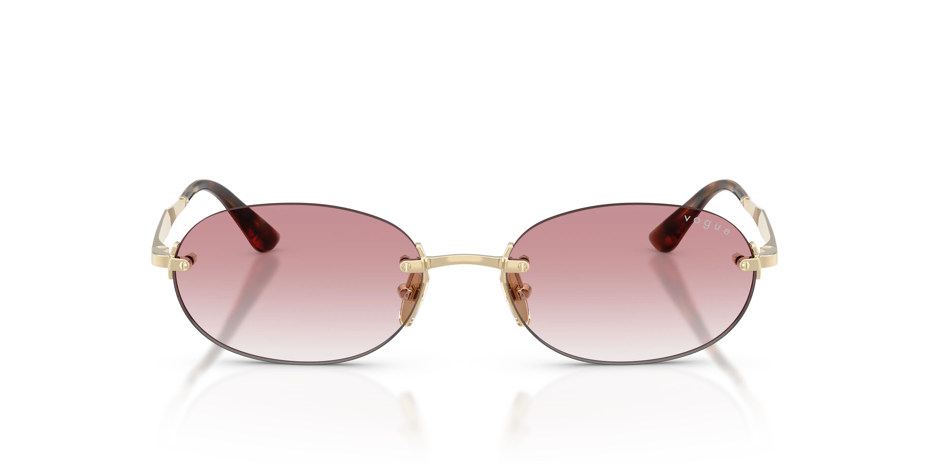 VOGUE EYEWEAR VO4342S 848/3B Occhiali da sole Metallo Oro Rosa Rotonda Normale Sfumato - immagine 3