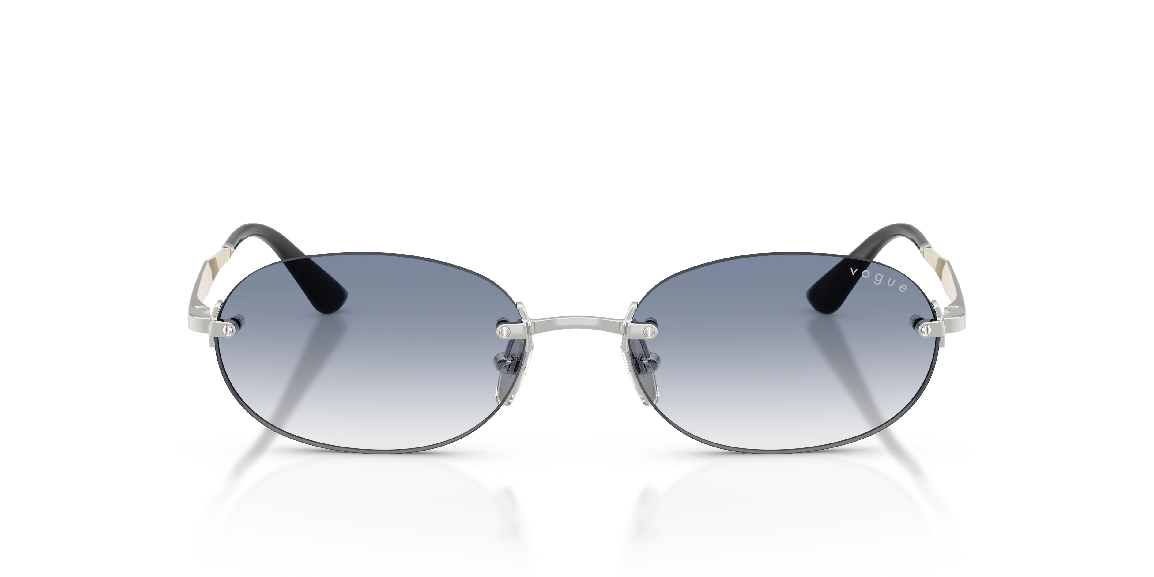 VOGUE EYEWEAR VO4342S 323/19 Occhiali da sole Metallo Argento Blu Rotonda Normale Sfumato - immagine 3