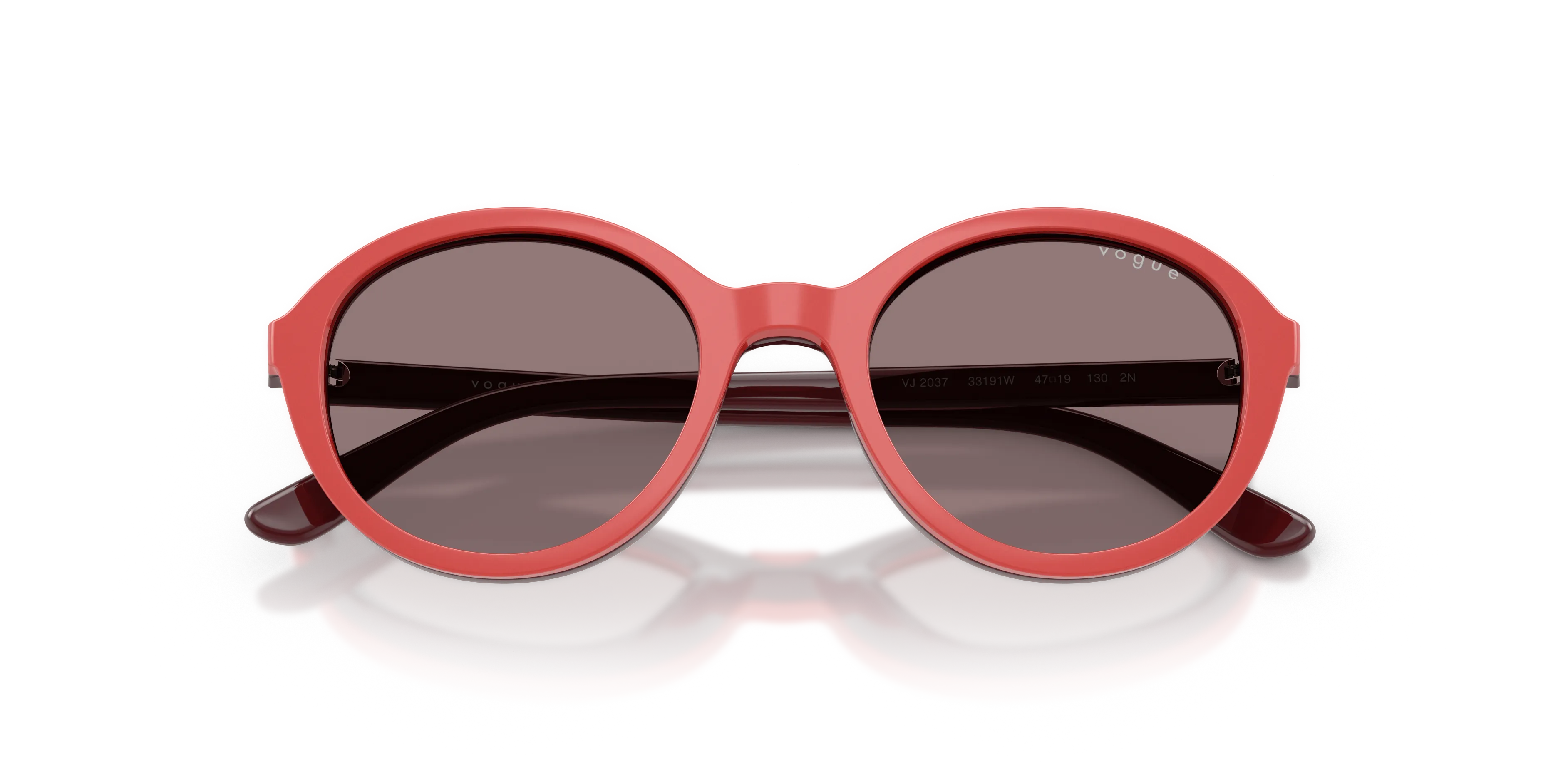 VOGUE EYEWEAR VJ2037 33191W Occhiali da sole bambino Nylon Rosso Trasparente Pantos Normale - immagine 2