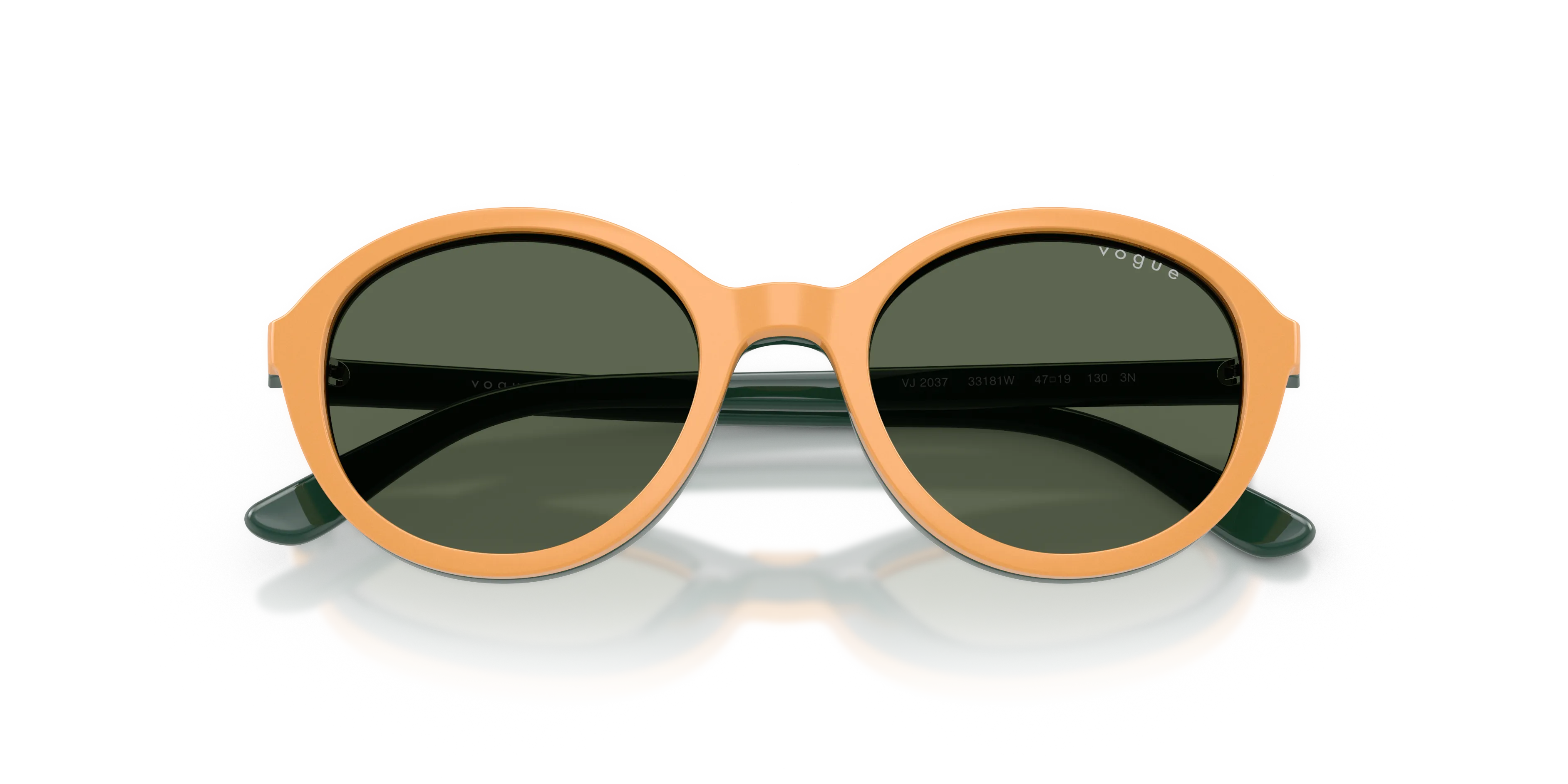 VOGUE EYEWEAR VJ2037 33181W Occhiali da sole bambino Nylon Verde Trasparente Pantos Normale - immagine 2