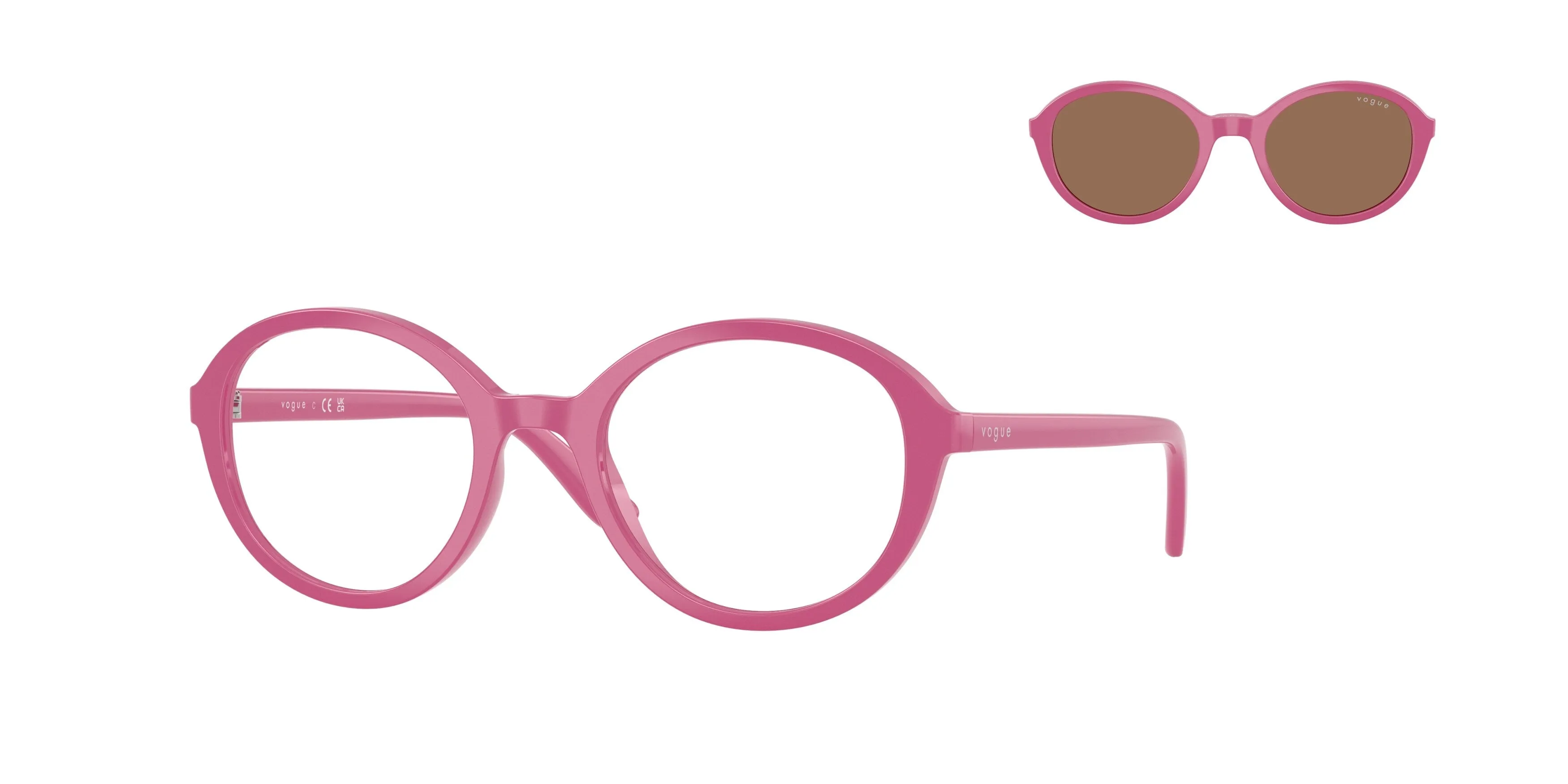 VOGUE EYEWEAR VJ2037 33171W Occhiali da sole bambino Nylon Rosa Trasparente Pantos Normale - immagine 1