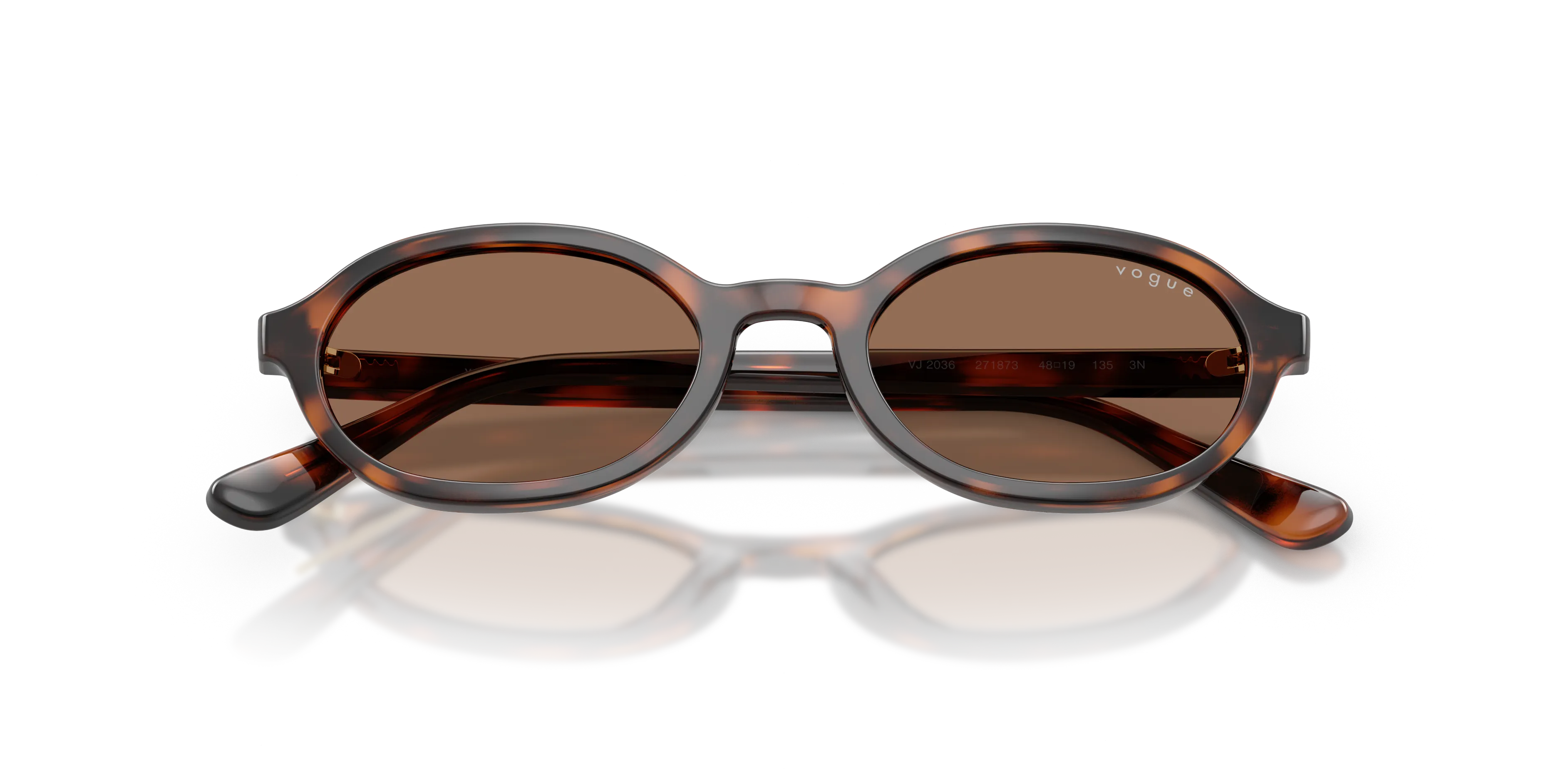 VOGUE EYEWEAR VJ2036 271873 Occhiali da sole bambino Nylon Marrone Marrone Rotonda Normale - immagine 2