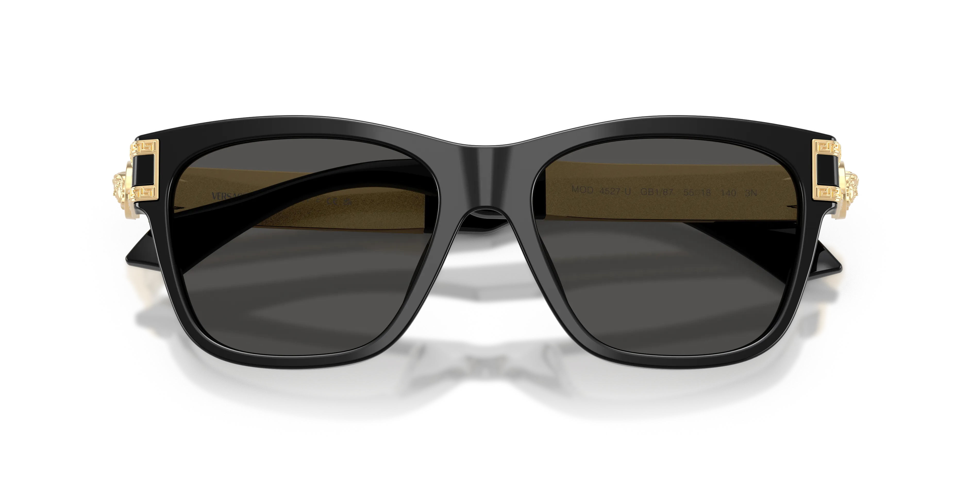 Versace VE4527U GB1/87 Occhiali da sole Acetato Nero Grigio Squadrata Normale - immagine 2