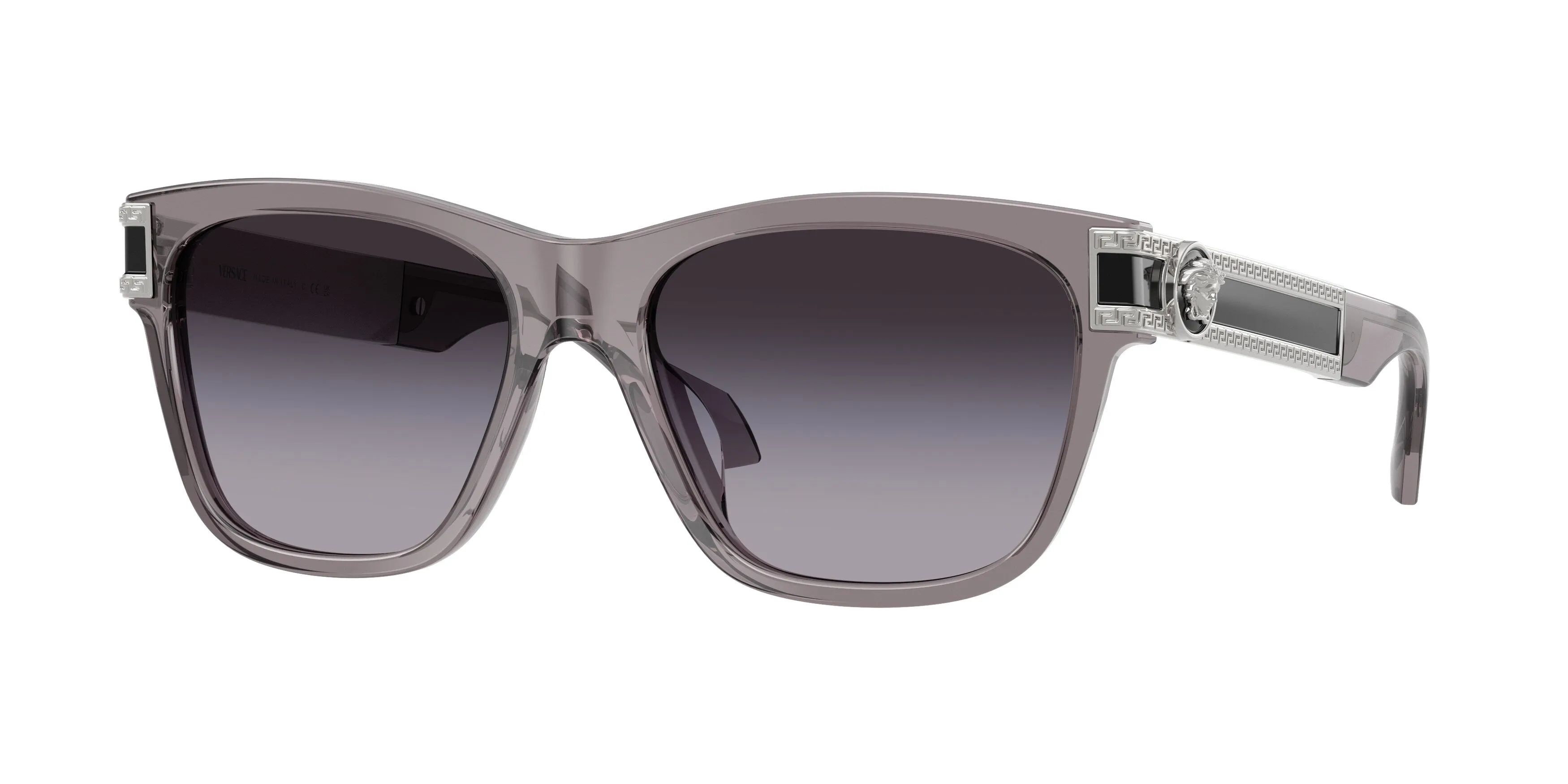 Versace VE4527U 55548G Occhiali da sole Acetato Grigio Grigio Squadrata Normale Sfumato - immagine 1