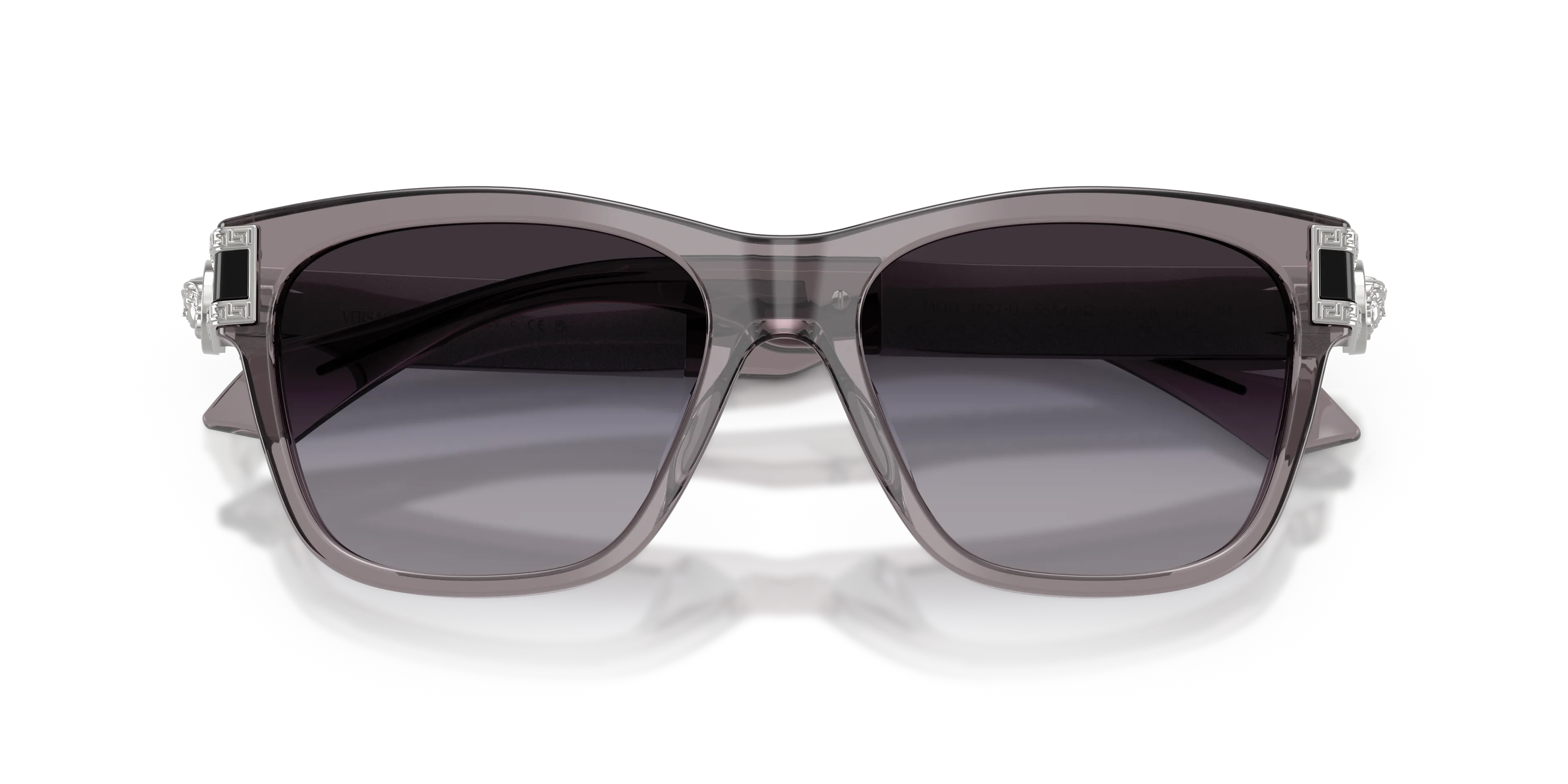 Versace VE4527U 55548G Occhiali da sole Acetato Grigio Grigio Squadrata Normale Sfumato - immagine 2