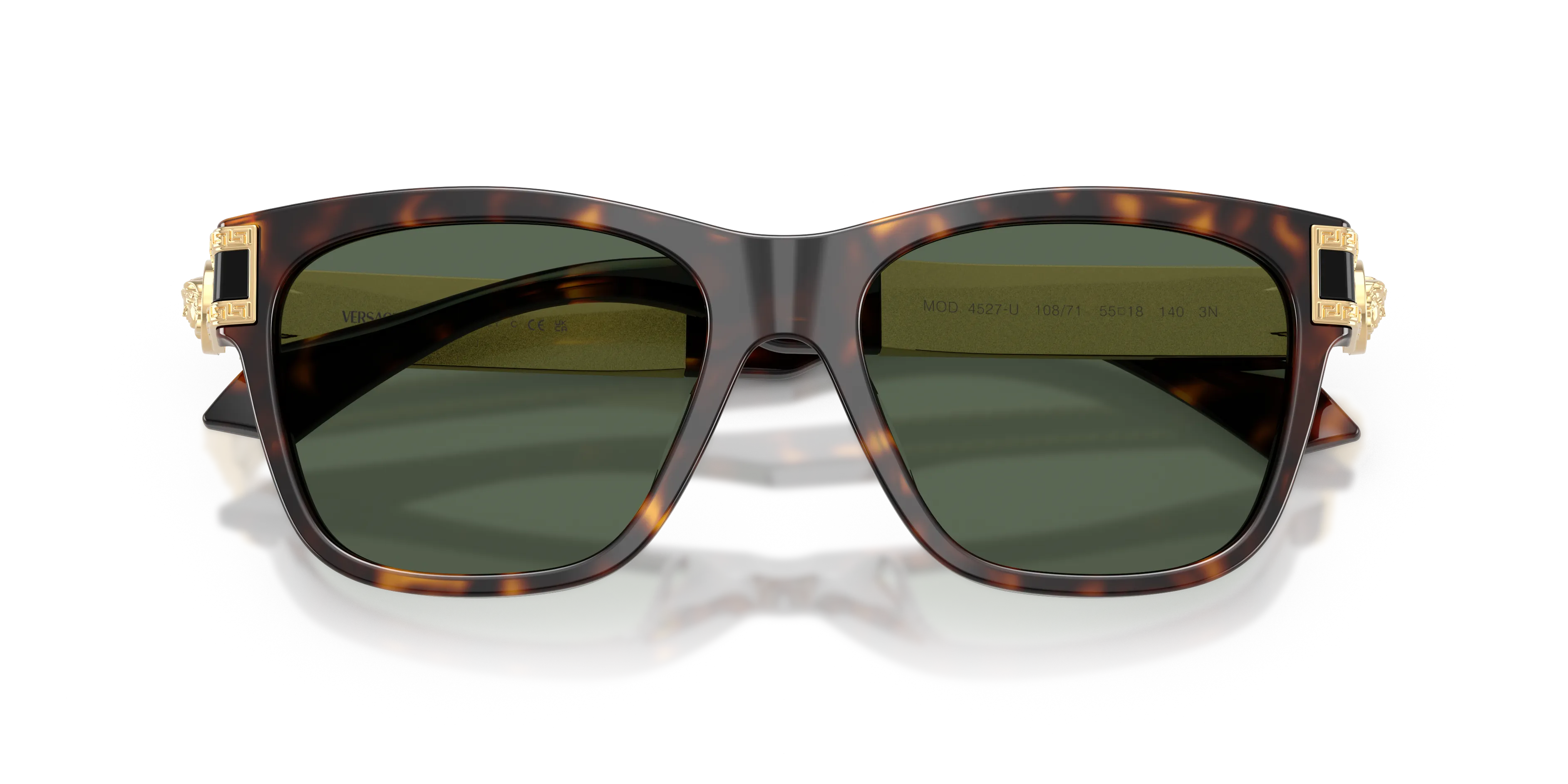 Versace VE4527U 108/71 Occhiali da sole Acetato Marrone Verde Squadrata Normale - immagine 2