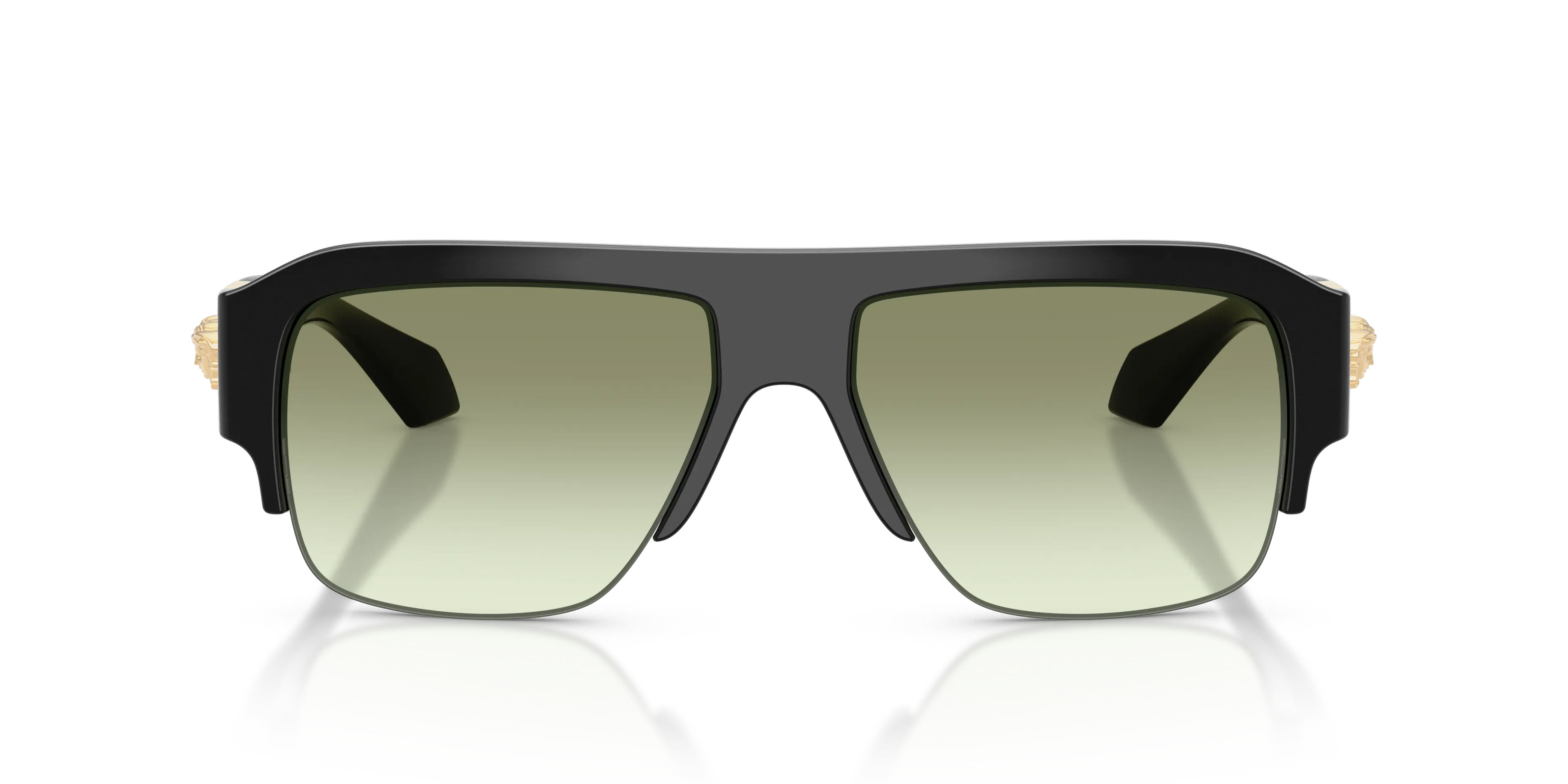 Versace VE4525U GB1/8E Occhiali da sole Iniettato Nero Verde Pilot Normale Sfumato - immagine 3