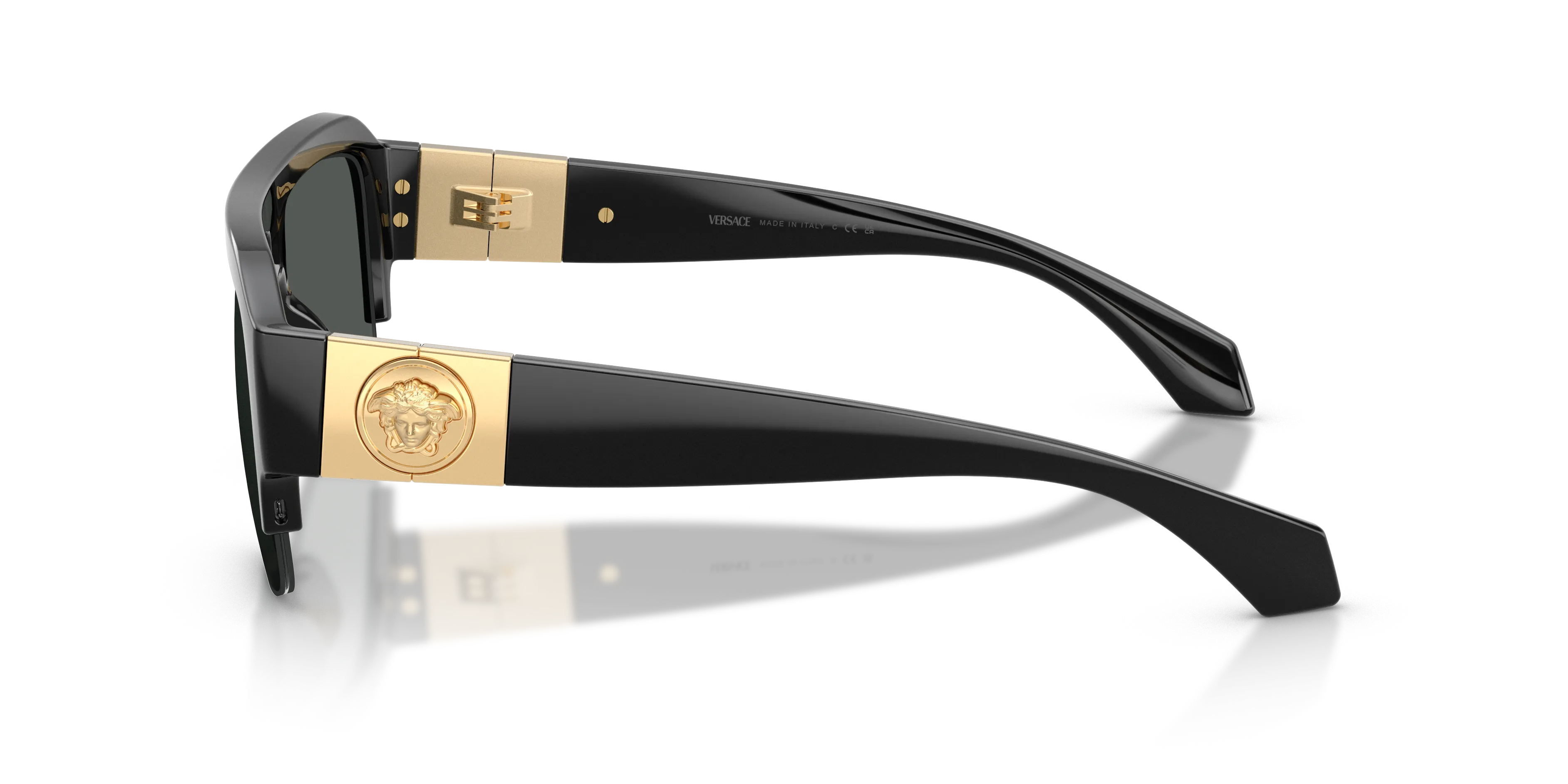 Versace VE4525U GB1/87 Occhiali da sole Iniettato Nero Grigio Pilot Normale - immagine 4