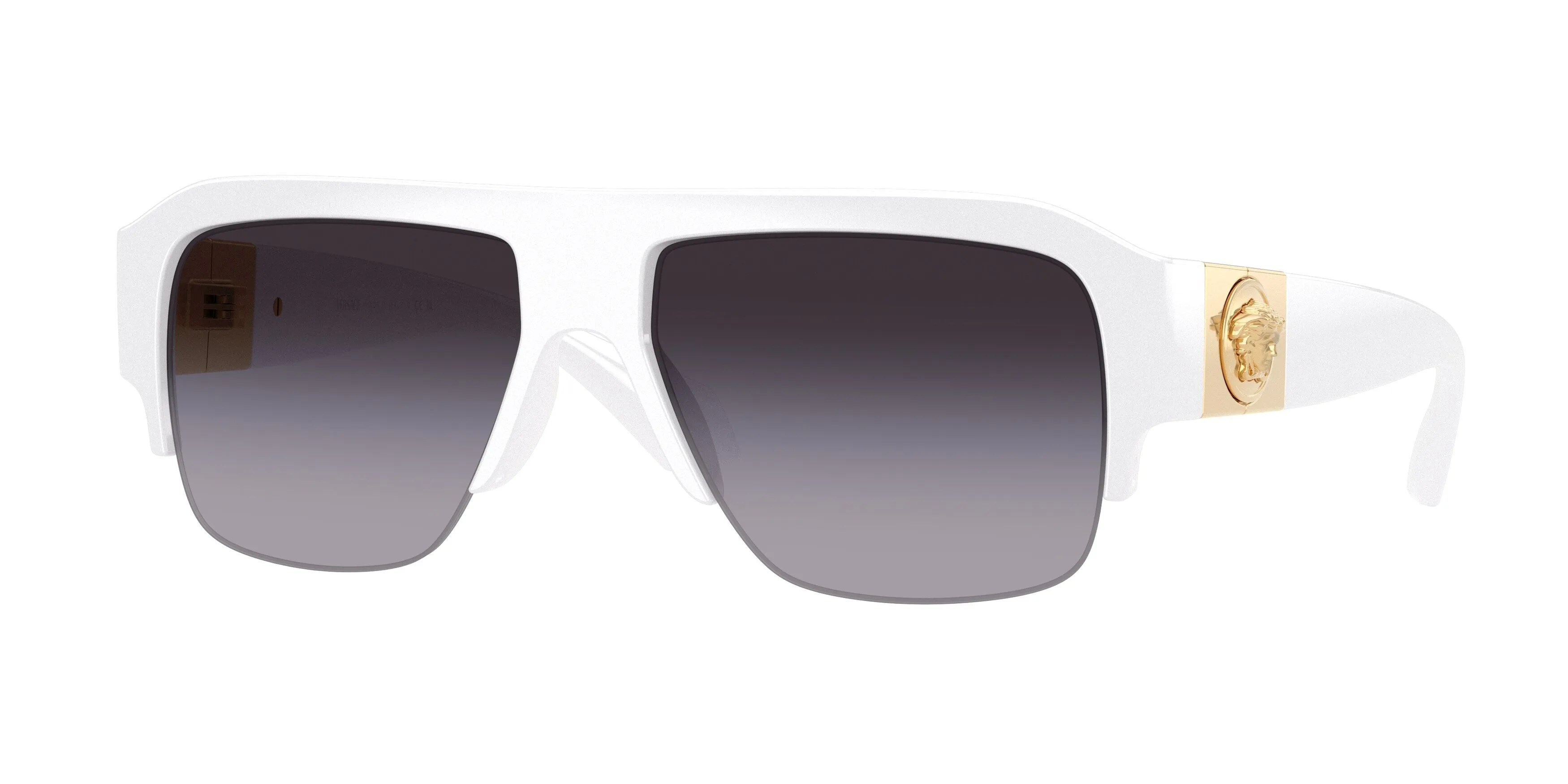 Versace VE4525U 314/8G Occhiali da sole Iniettato Bianco Grigio Pilot Normale Sfumato - immagine 1