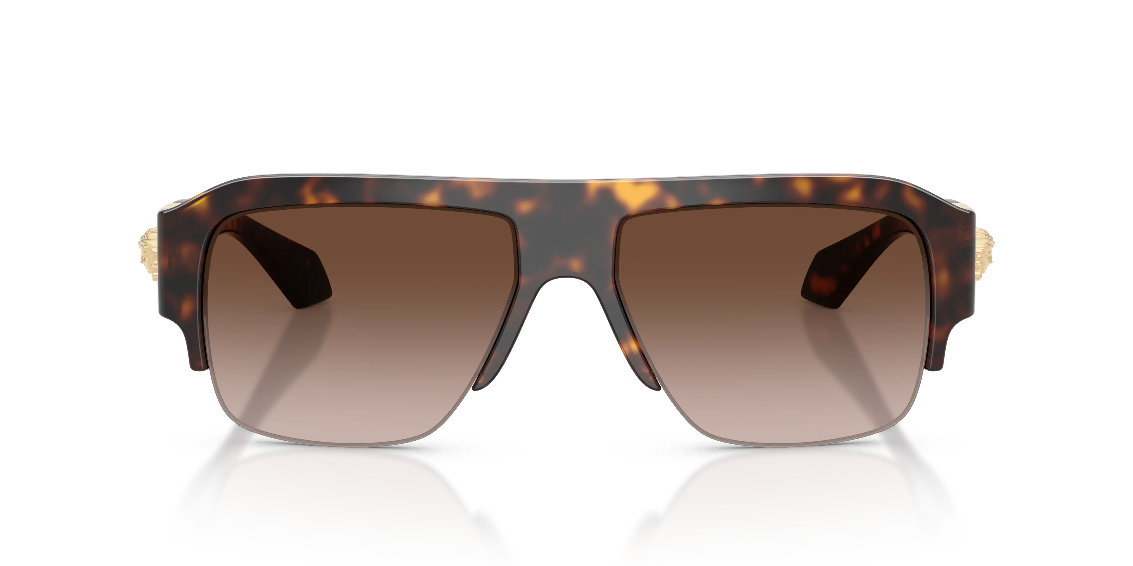 Versace VE4525U 108/13 Occhiali da sole Iniettato Marrone Marrone Pilot Normale Sfumato - immagine 3