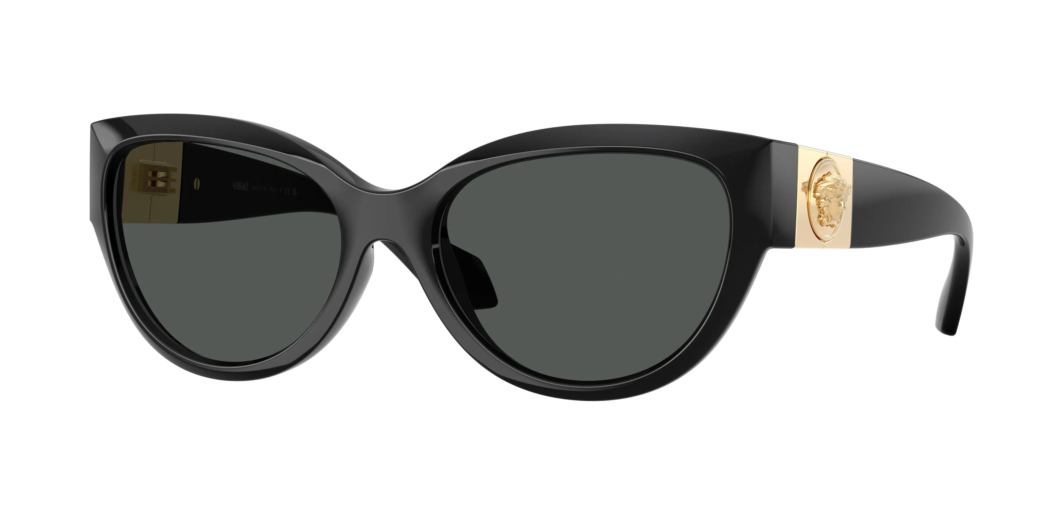 Versace VE4524U GB1/87 Occhiali da sole Iniettato Nero Grigio Cat Eye Normale - immagine 1