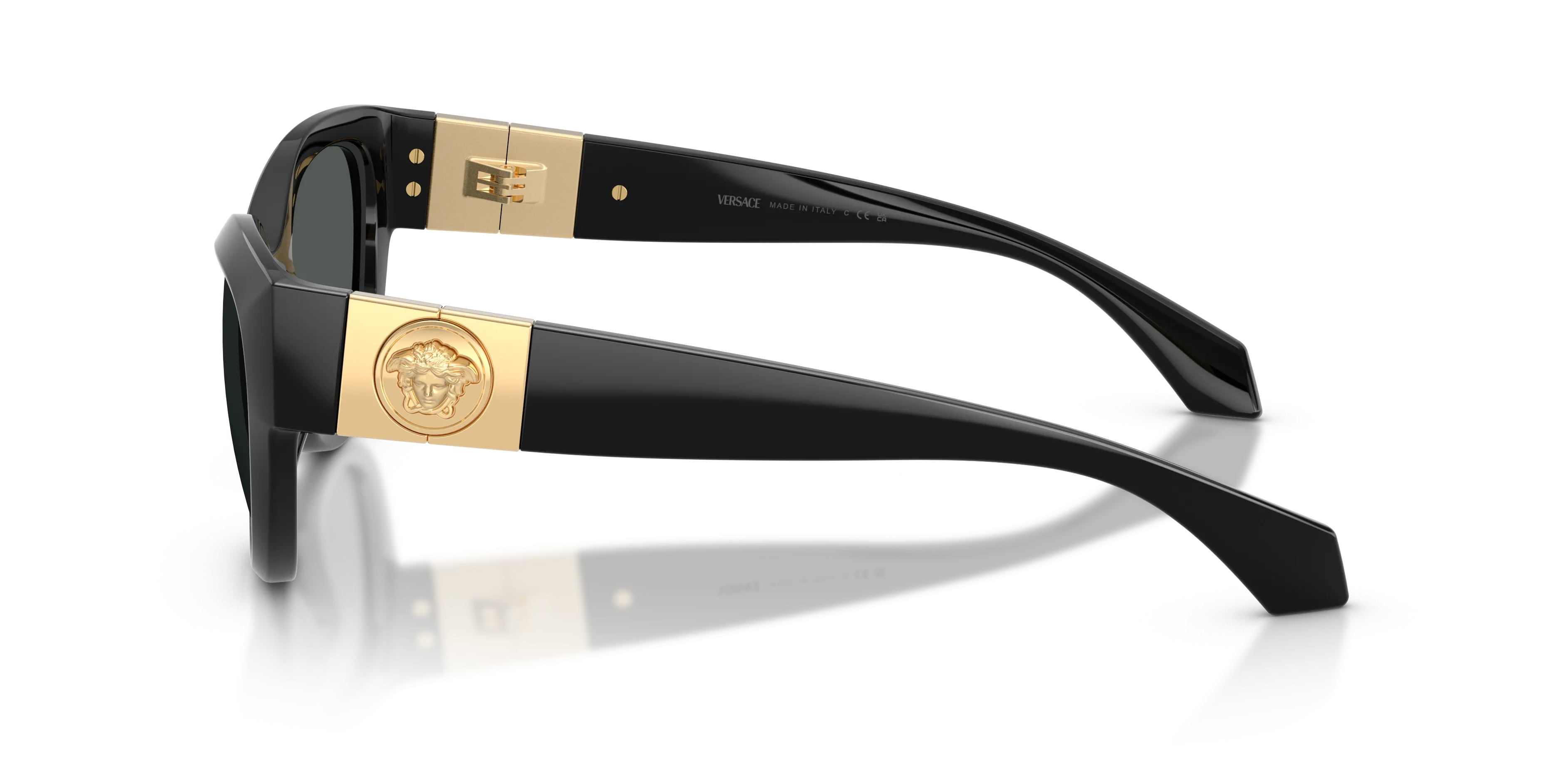 Versace VE4524U GB1/87 Occhiali da sole Iniettato Nero Grigio Cat Eye Normale - immagine 4