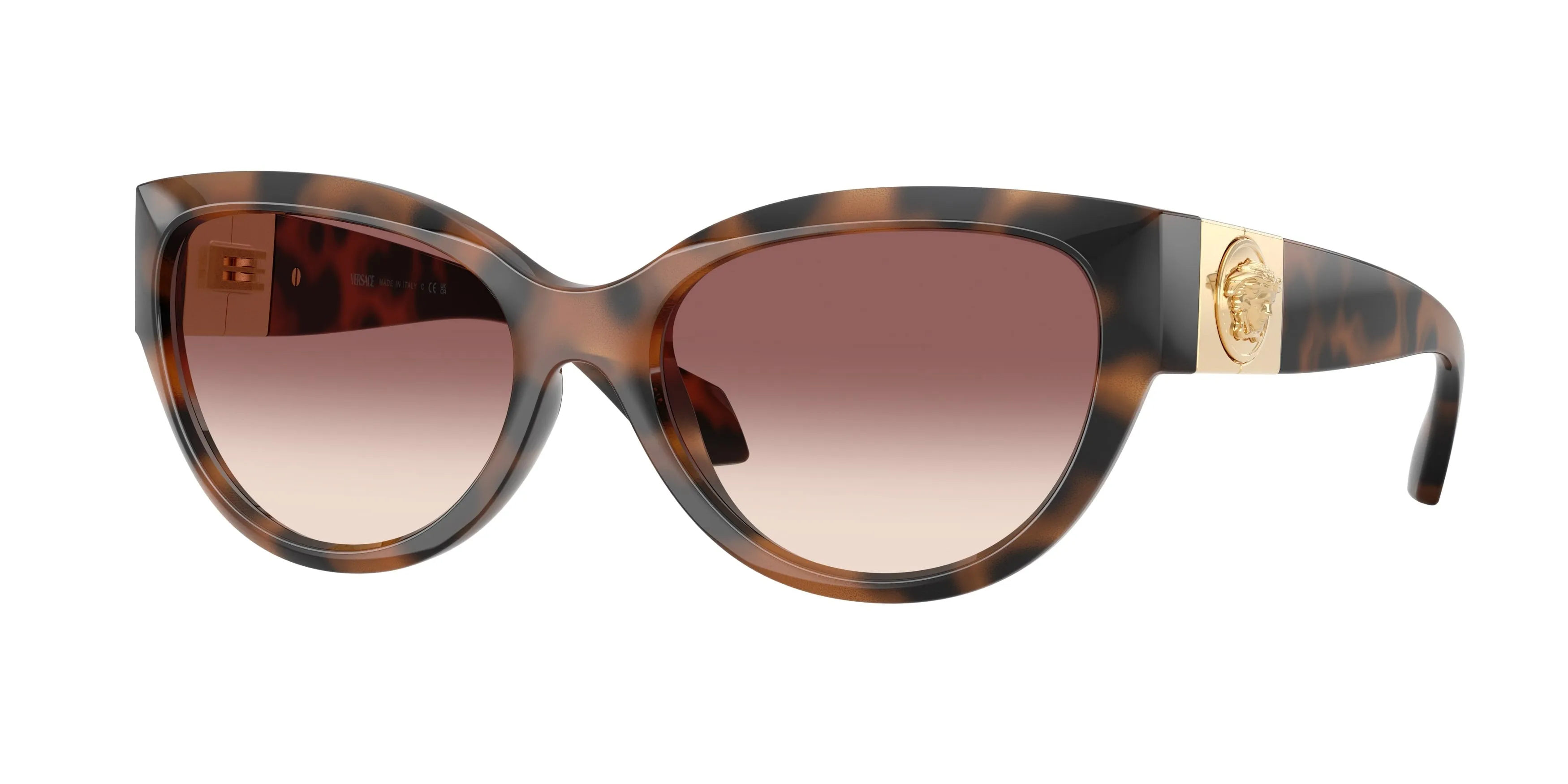 Versace VE4524U 526420 Occhiali da sole Iniettato Marrone Rosa Cat Eye Normale Sfumato - immagine 1