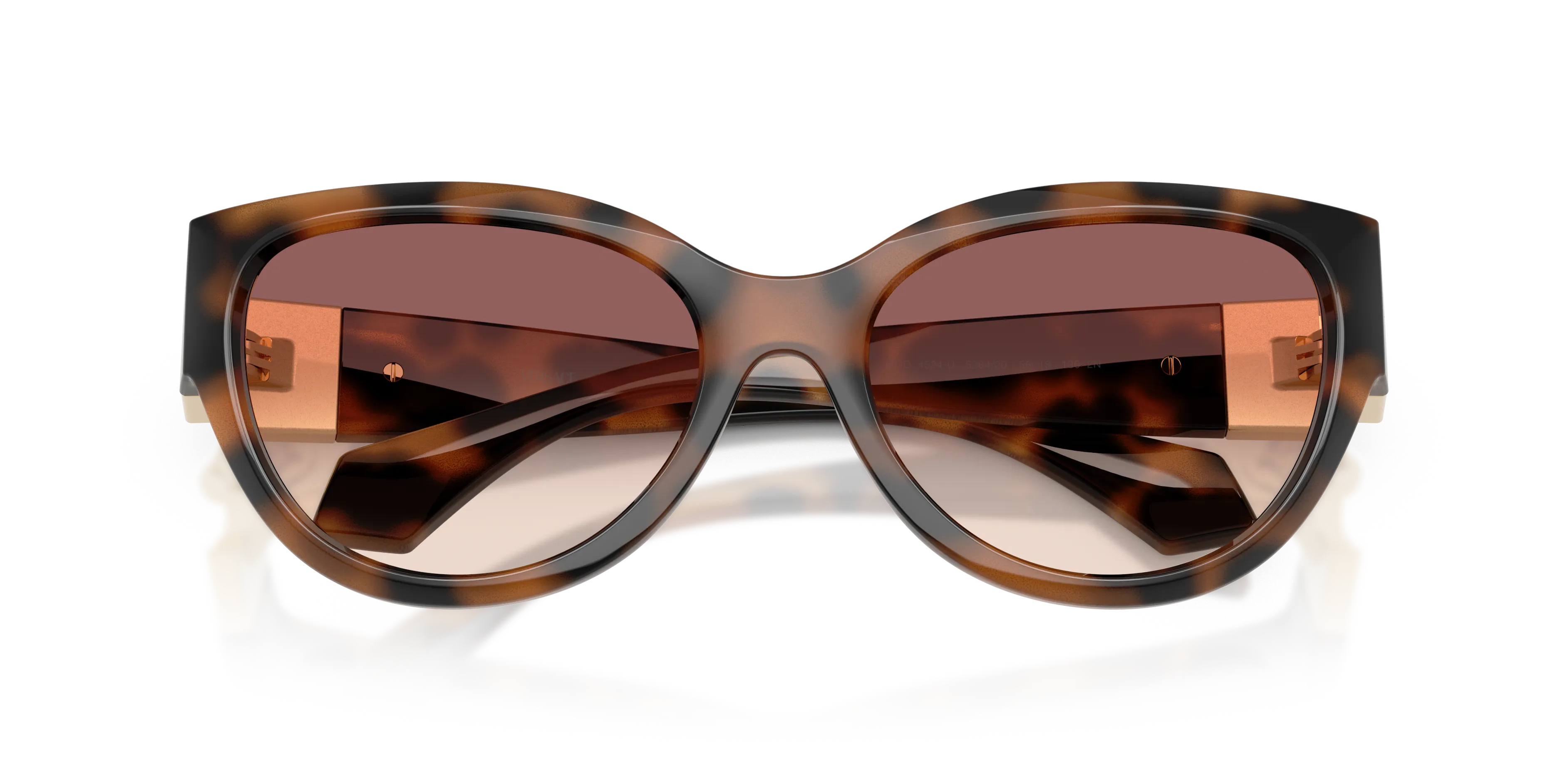 Versace VE4524U 526420 Occhiali da sole Iniettato Marrone Rosa Cat Eye Normale Sfumato - immagine 2