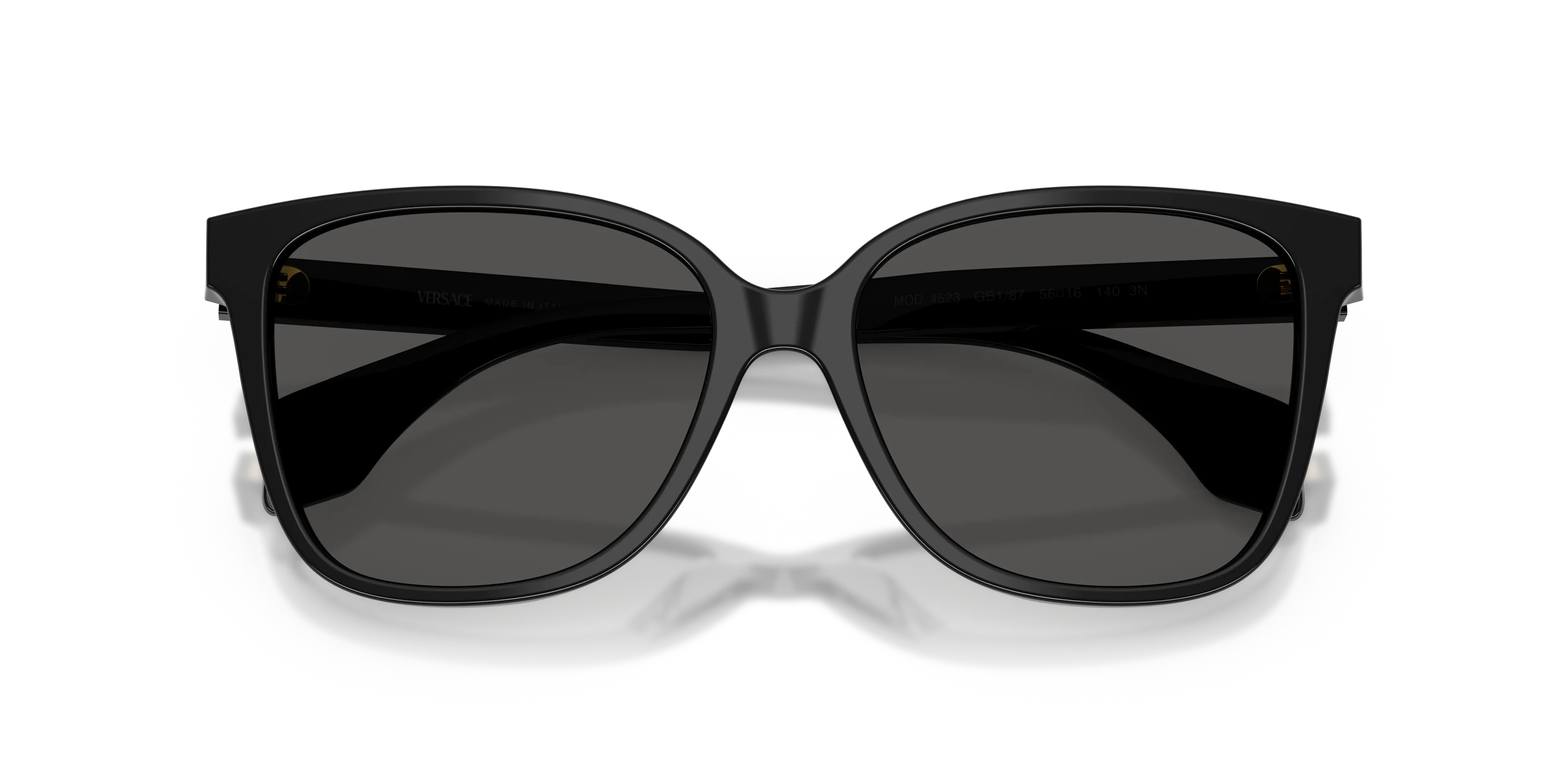 Versace VE4523 GB1/87 Occhiali da sole Acetato Nero Grigio Farfalla Normale - immagine 2