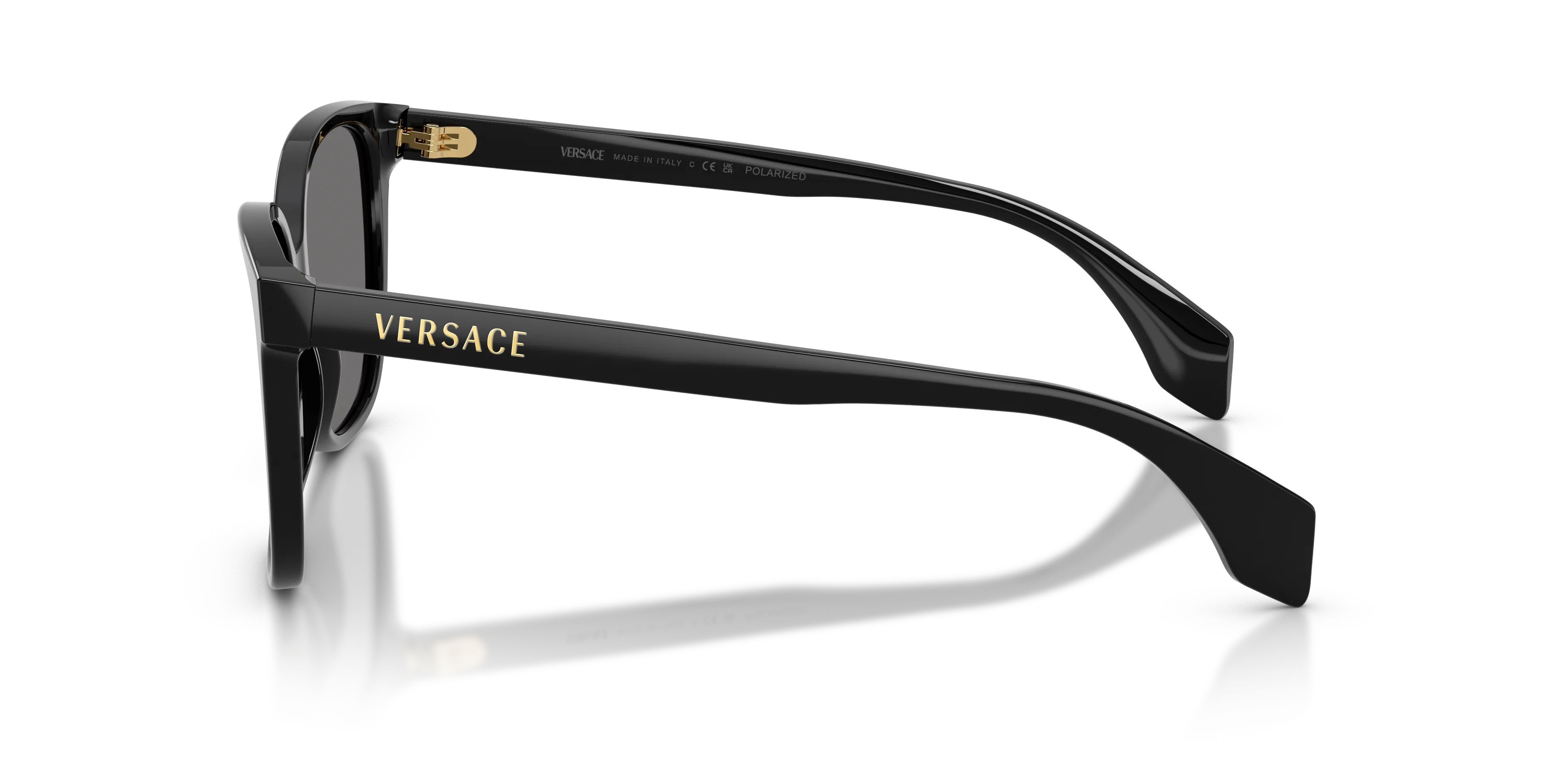 Versace VE4523 GB1/81 Occhiali da sole Acetato Nero Grigio Farfalla Polarizzata - immagine 4