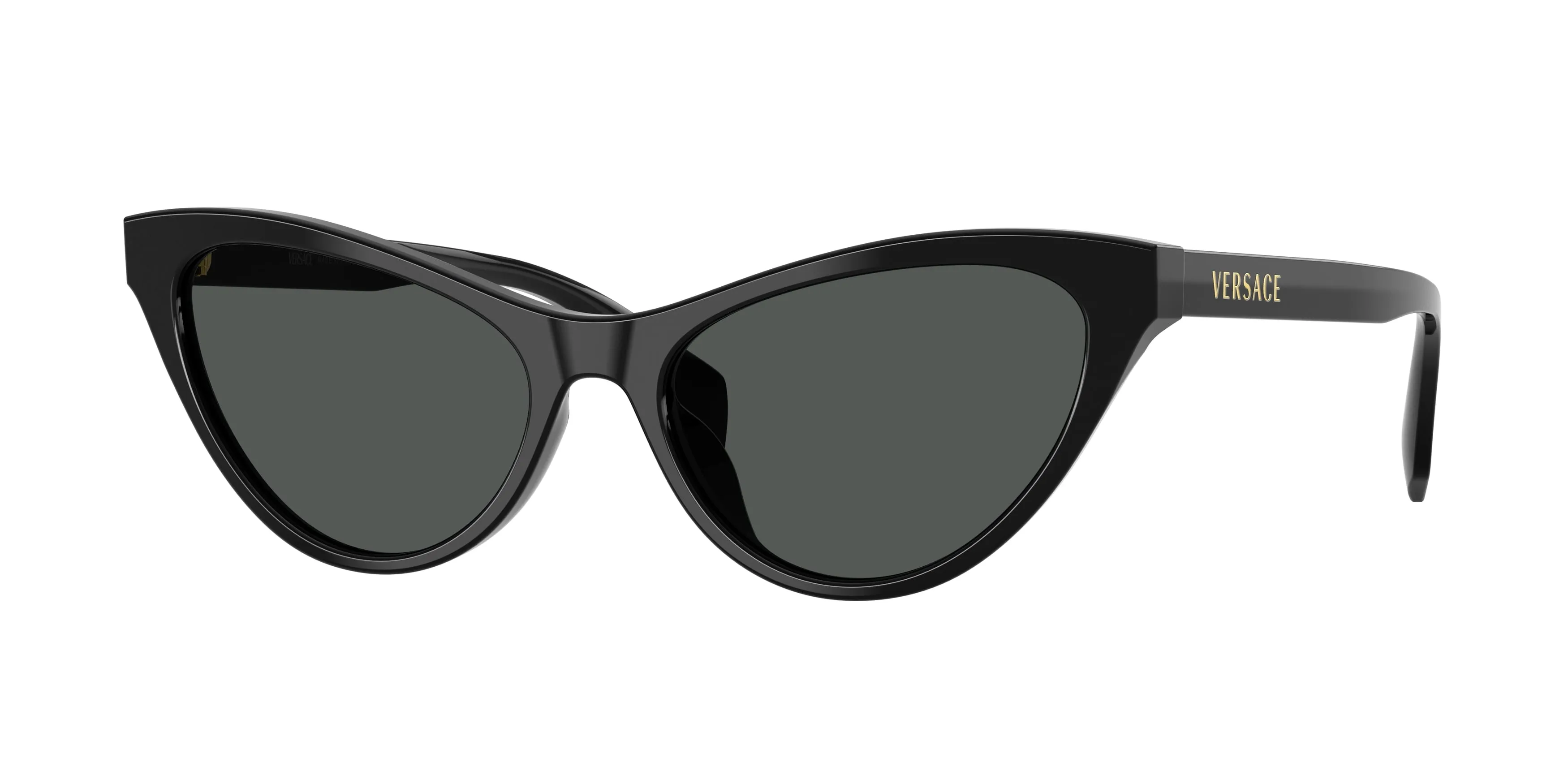 Versace VE4522U GB1/87 Occhiali da sole Acetato Nero Grigio Cat Eye Normale - immagine 1