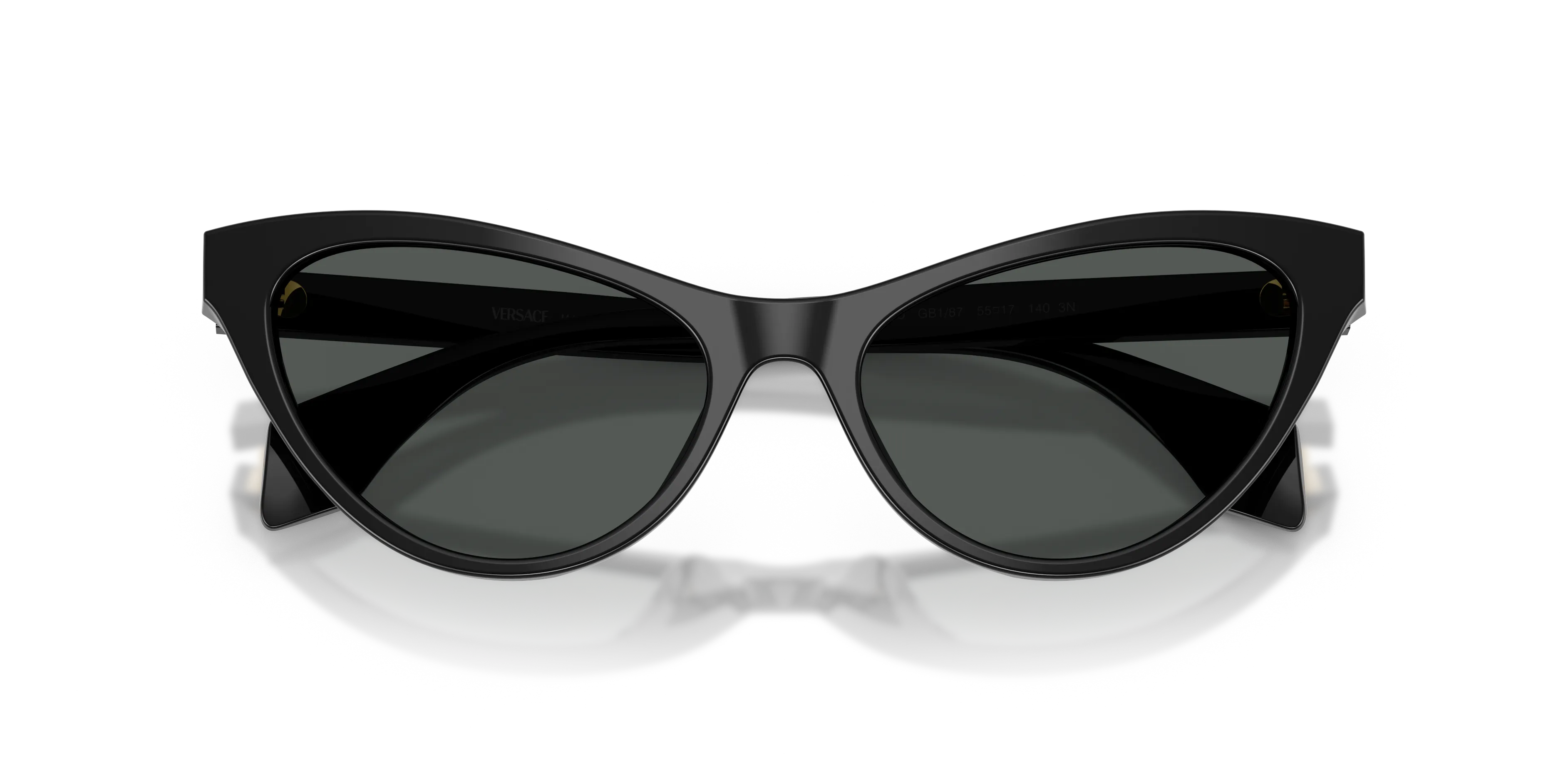 Versace VE4522U GB1/87 Occhiali da sole Acetato Nero Grigio Cat Eye Normale - immagine 2