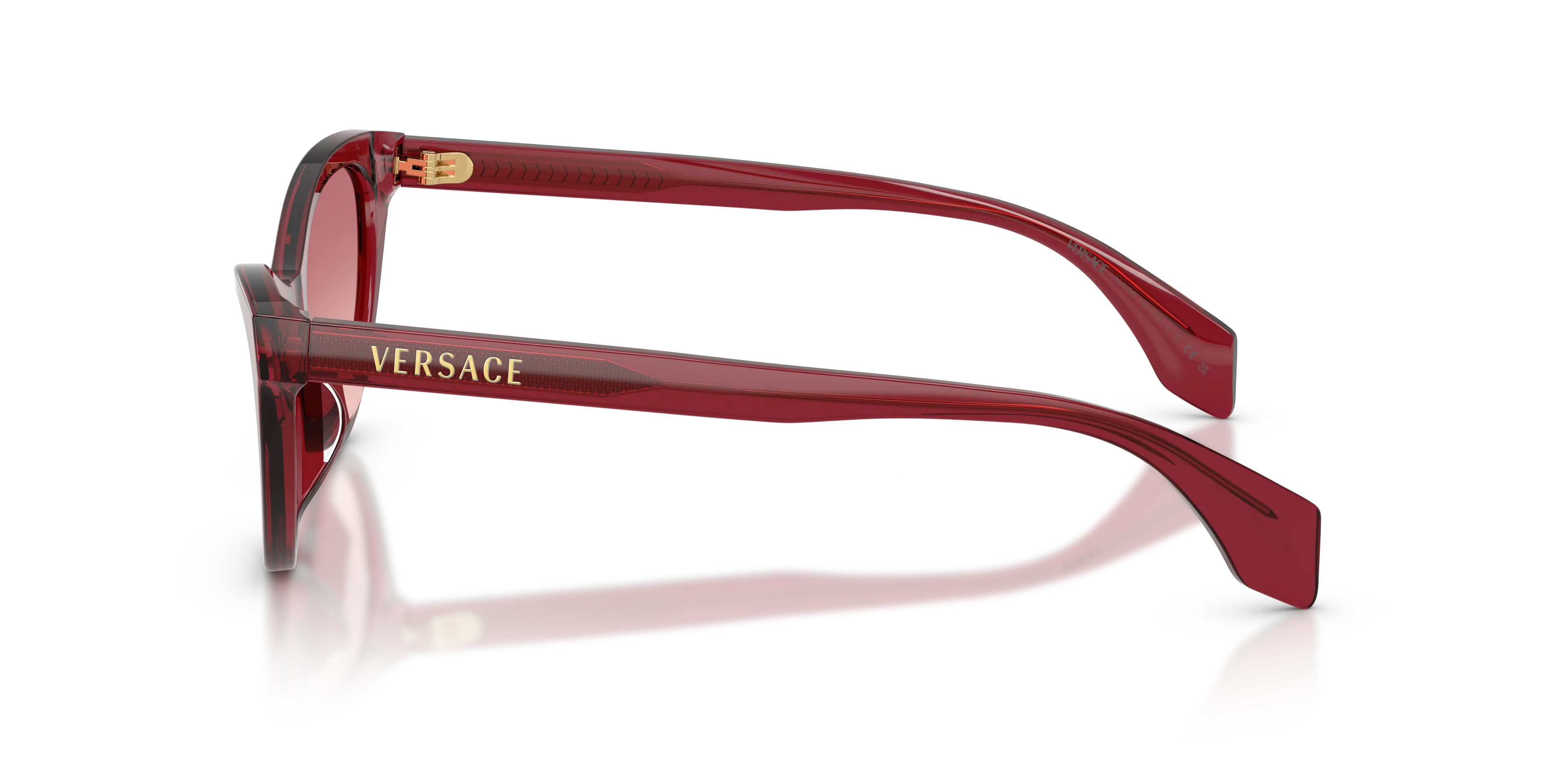 Versace VE4522U 388/20 Occhiali da sole Acetato Rosso Rosa Cat Eye Normale Sfumato - immagine 4