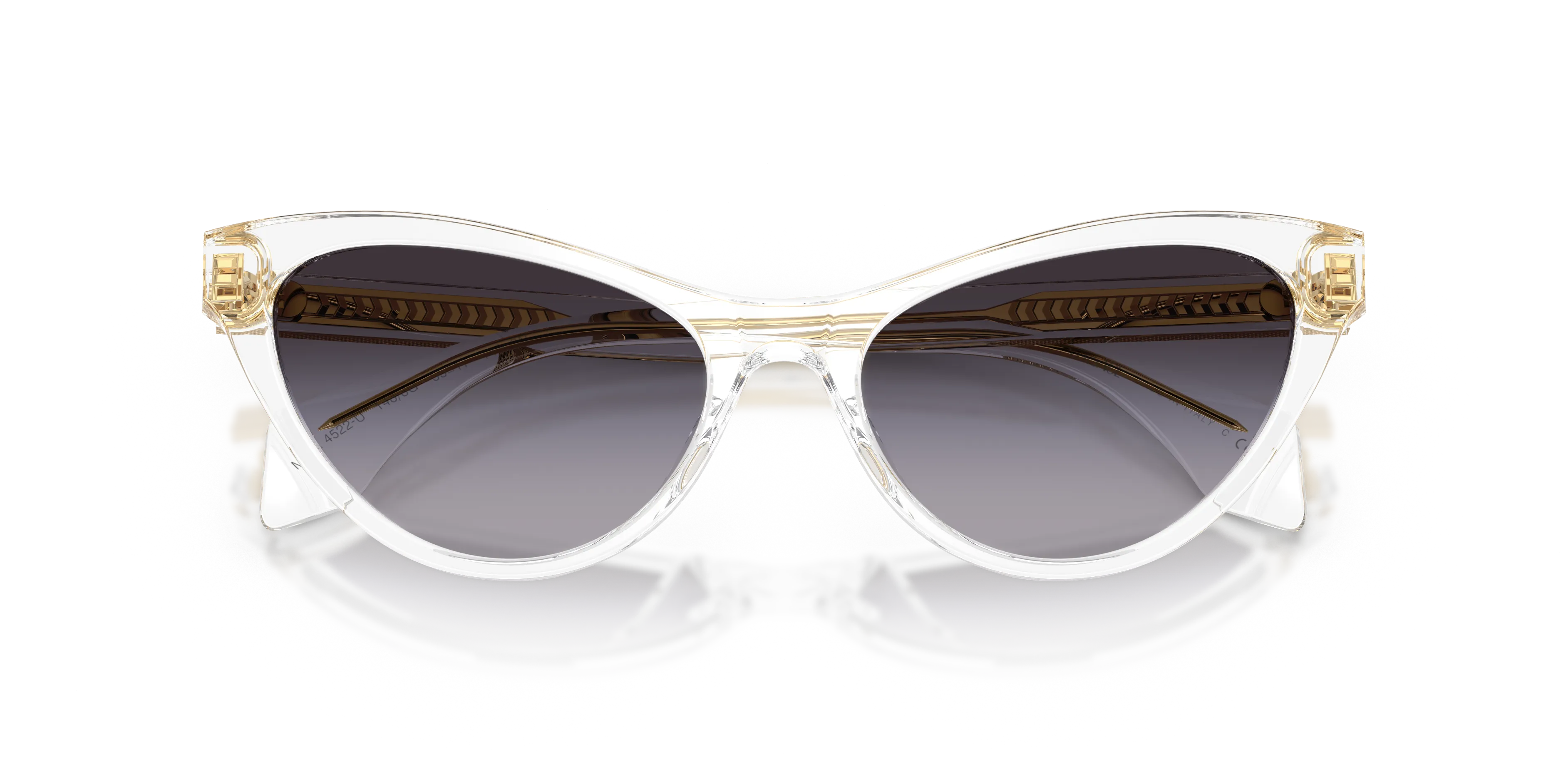 Versace VE4522U 148/8G Occhiali da sole Acetato Trasparente Grigio Cat Eye Normale Sfumato - immagine 2