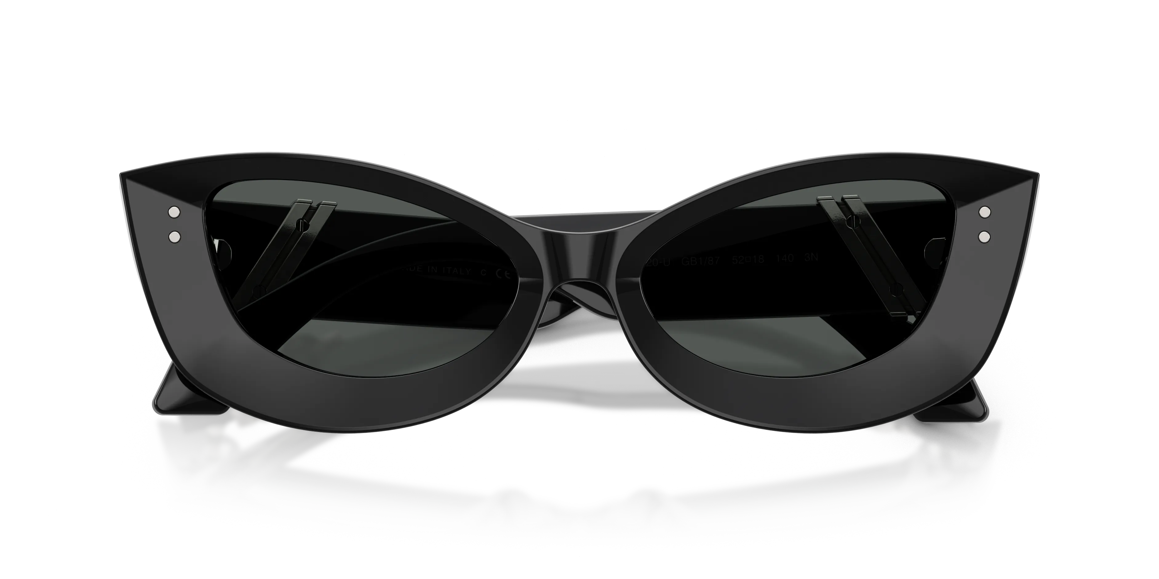 Versace VE4520U GB1/87 Occhiali da sole Acetato Nero Grigio Cat Eye Normale - immagine 2