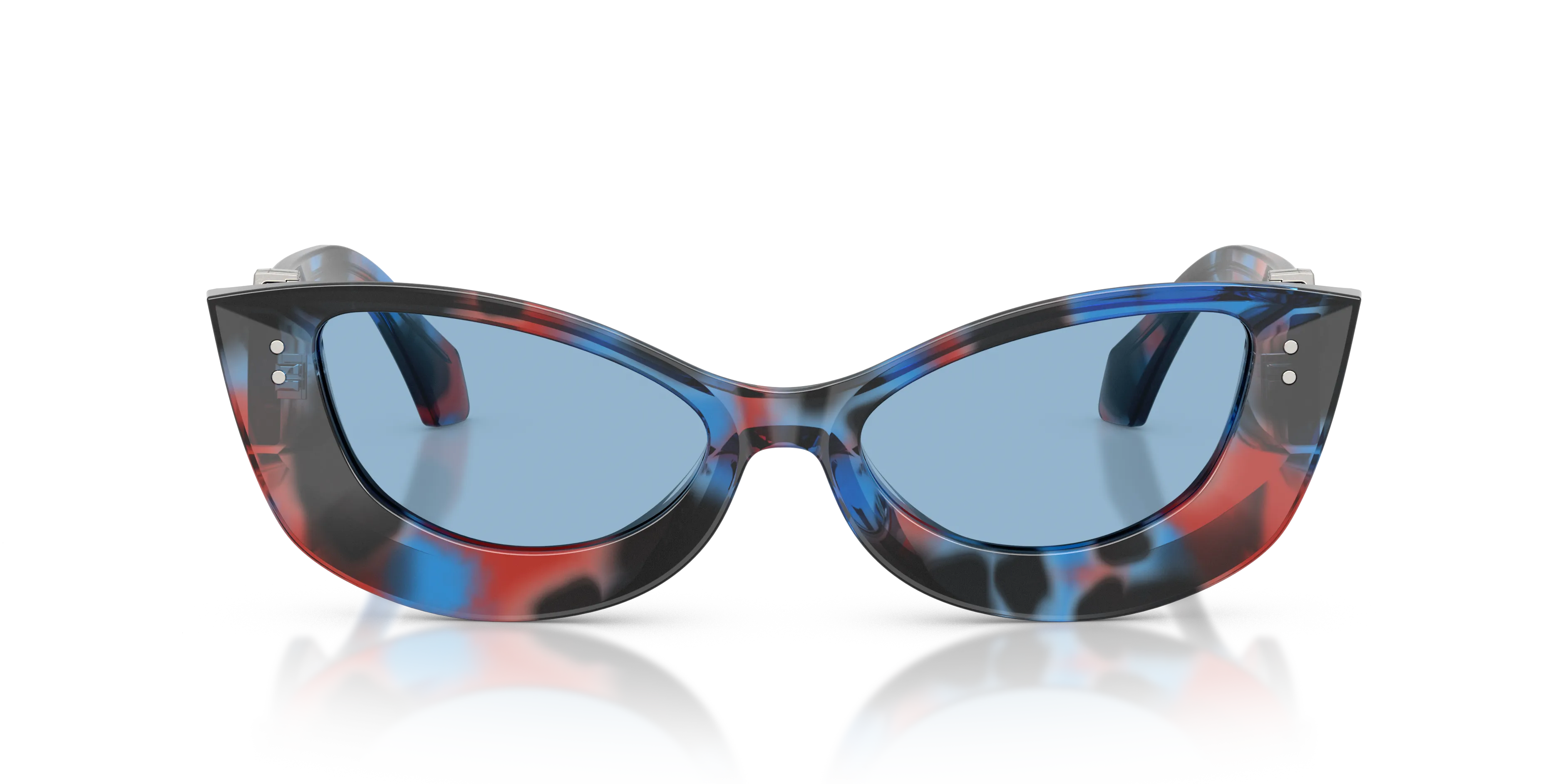 Versace VE4520U 555572 Occhiali da sole Acetato Tartaruga Blu Cat Eye Normale - immagine 3