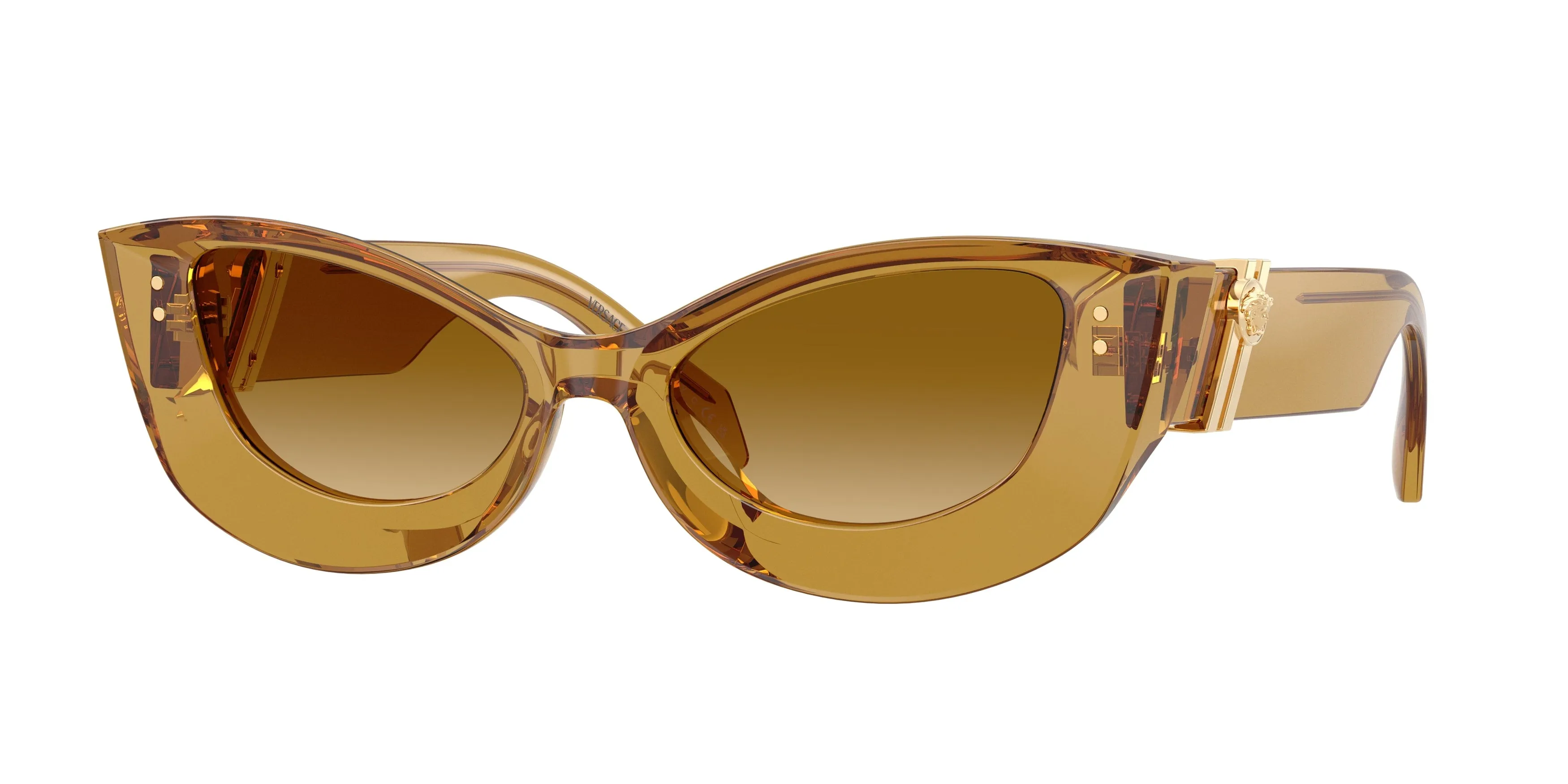 Versace VE4520U 53472L Occhiali da sole Acetato Giallo Giallo Cat Eye Normale Sfumato - immagine 1