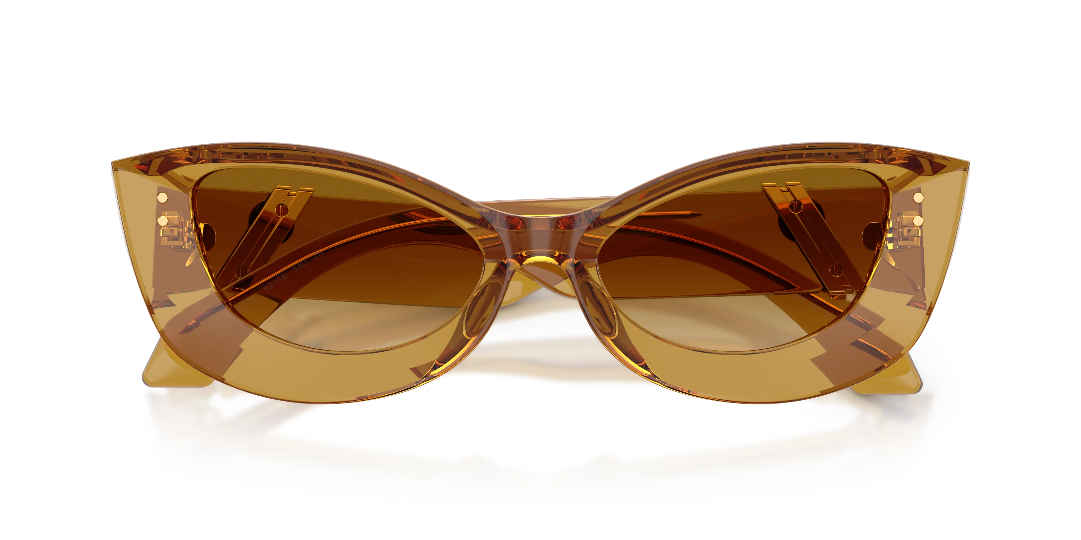 Versace VE4520U 53472L Occhiali da sole Acetato Giallo Giallo Cat Eye Normale Sfumato - immagine 2