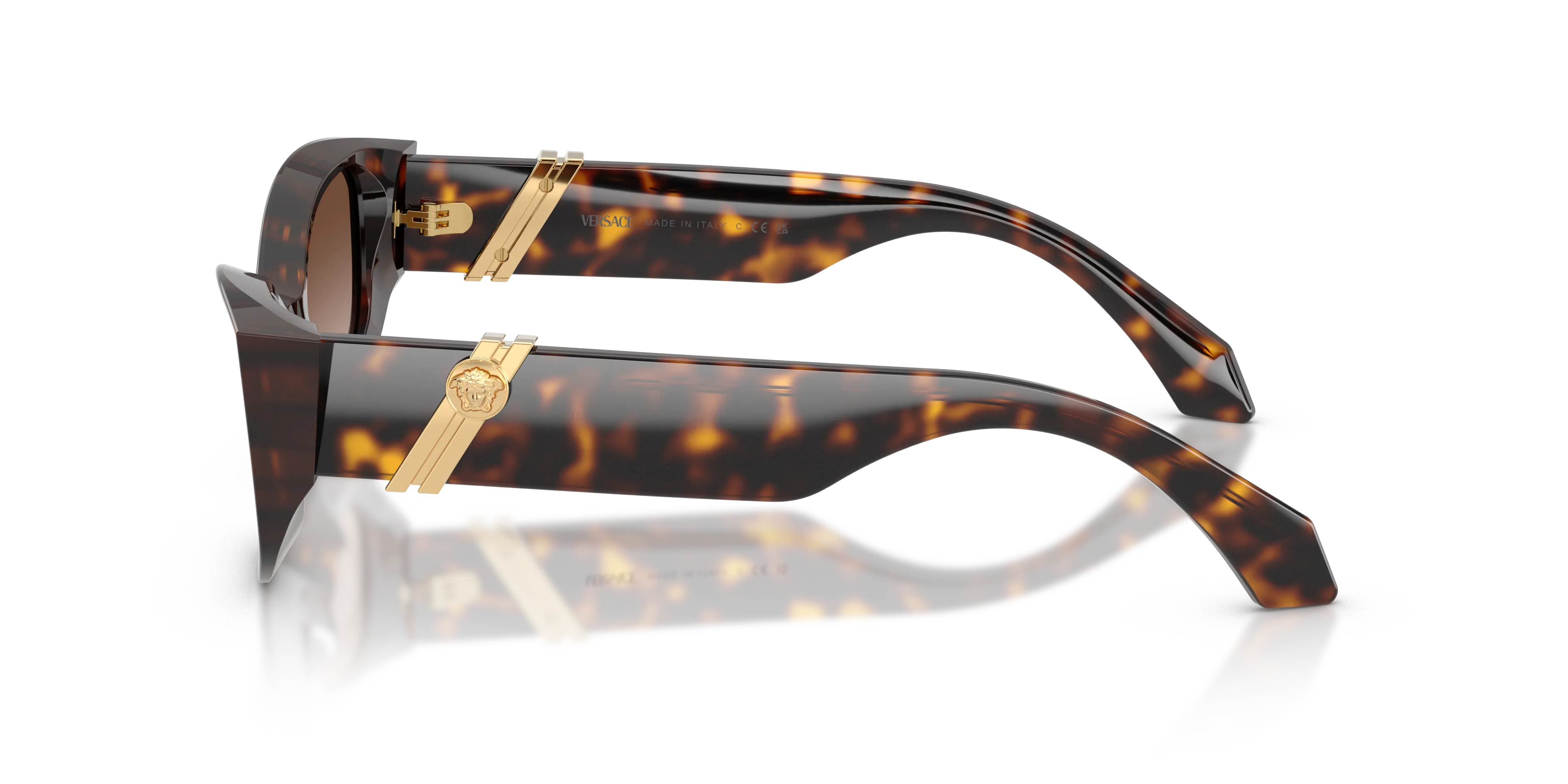 Versace VE4520U 108/13 Occhiali da sole Acetato Marrone Marrone Cat Eye Normale Sfumato - immagine 4
