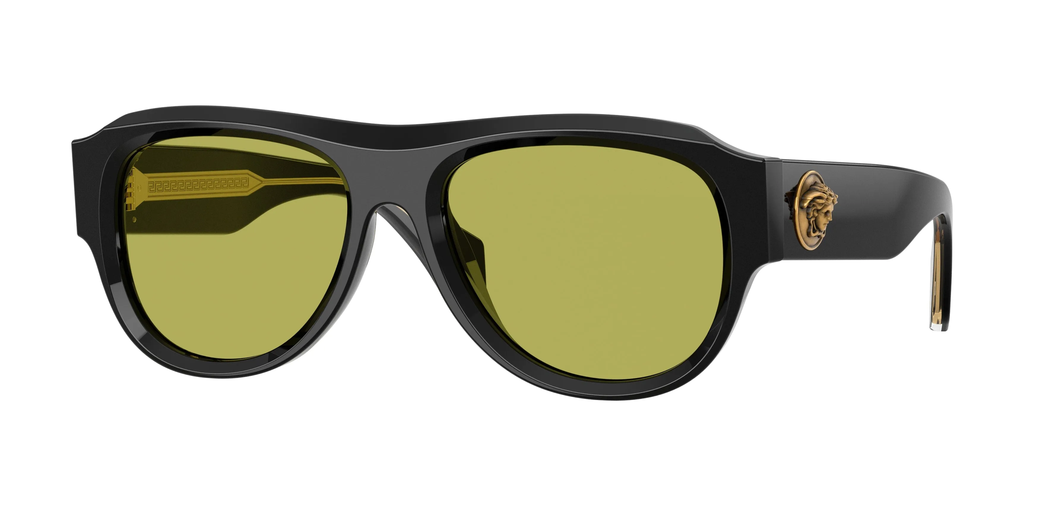 Versace VE4518U GB1/87 Occhiali da sole Acetato Nero Verde Pilot Normale - immagine 1