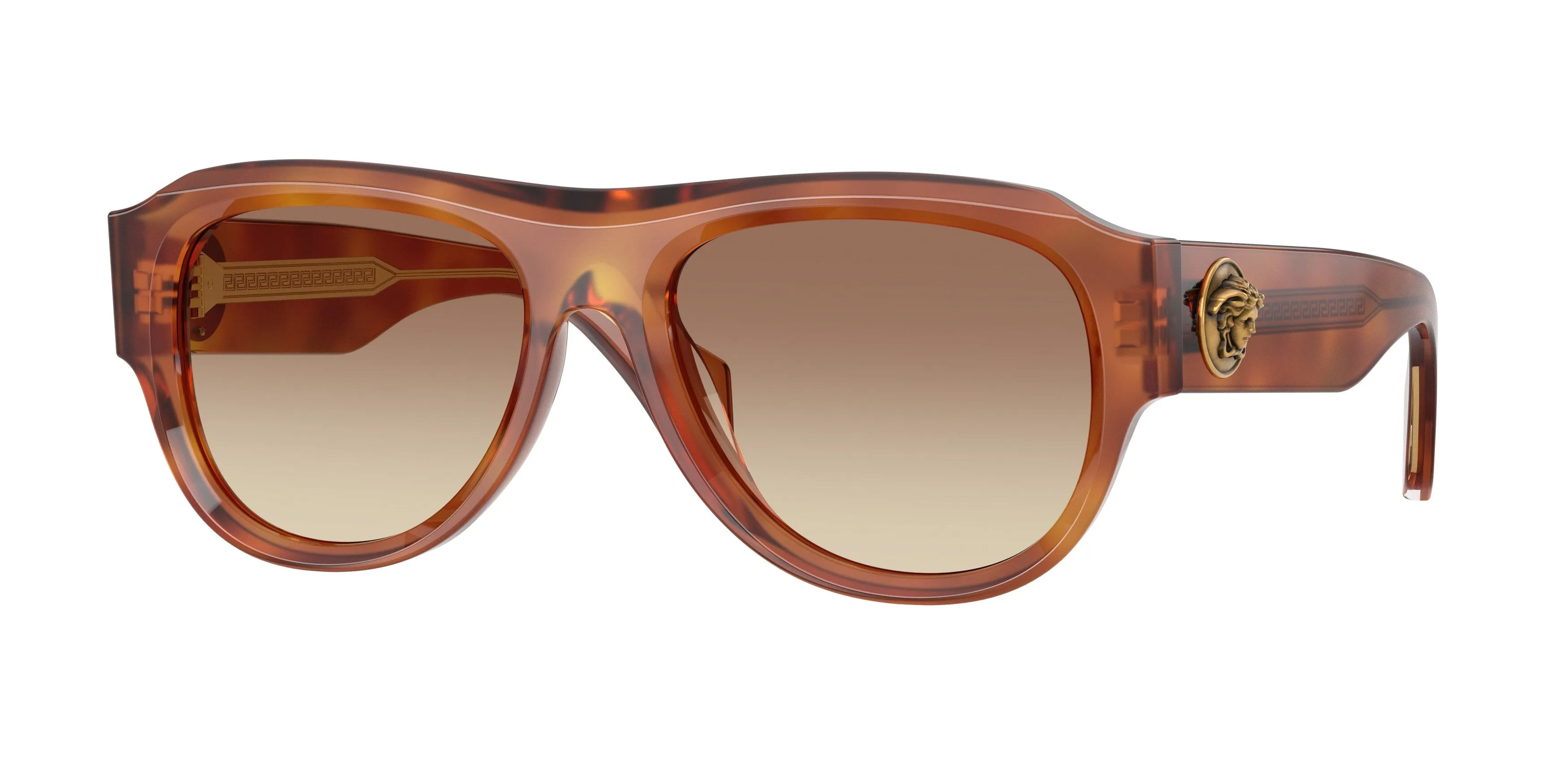 Versace VE4518U 926/13 Occhiali da sole Acetato Marrone Marrone Pilot Normale Sfumato - immagine 1