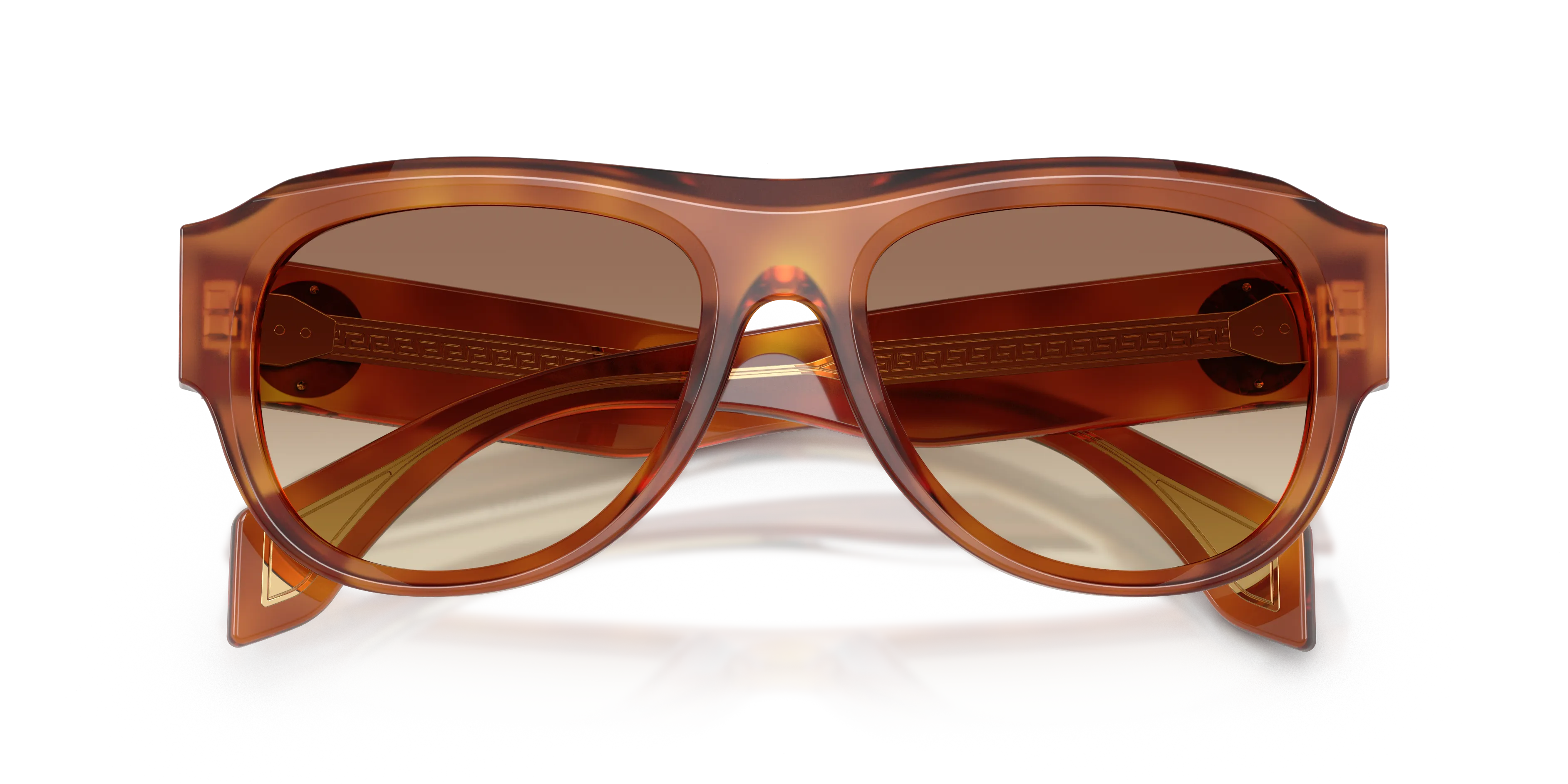 Versace VE4518U 926/13 Occhiali da sole Acetato Marrone Marrone Pilot Normale Sfumato - immagine 2