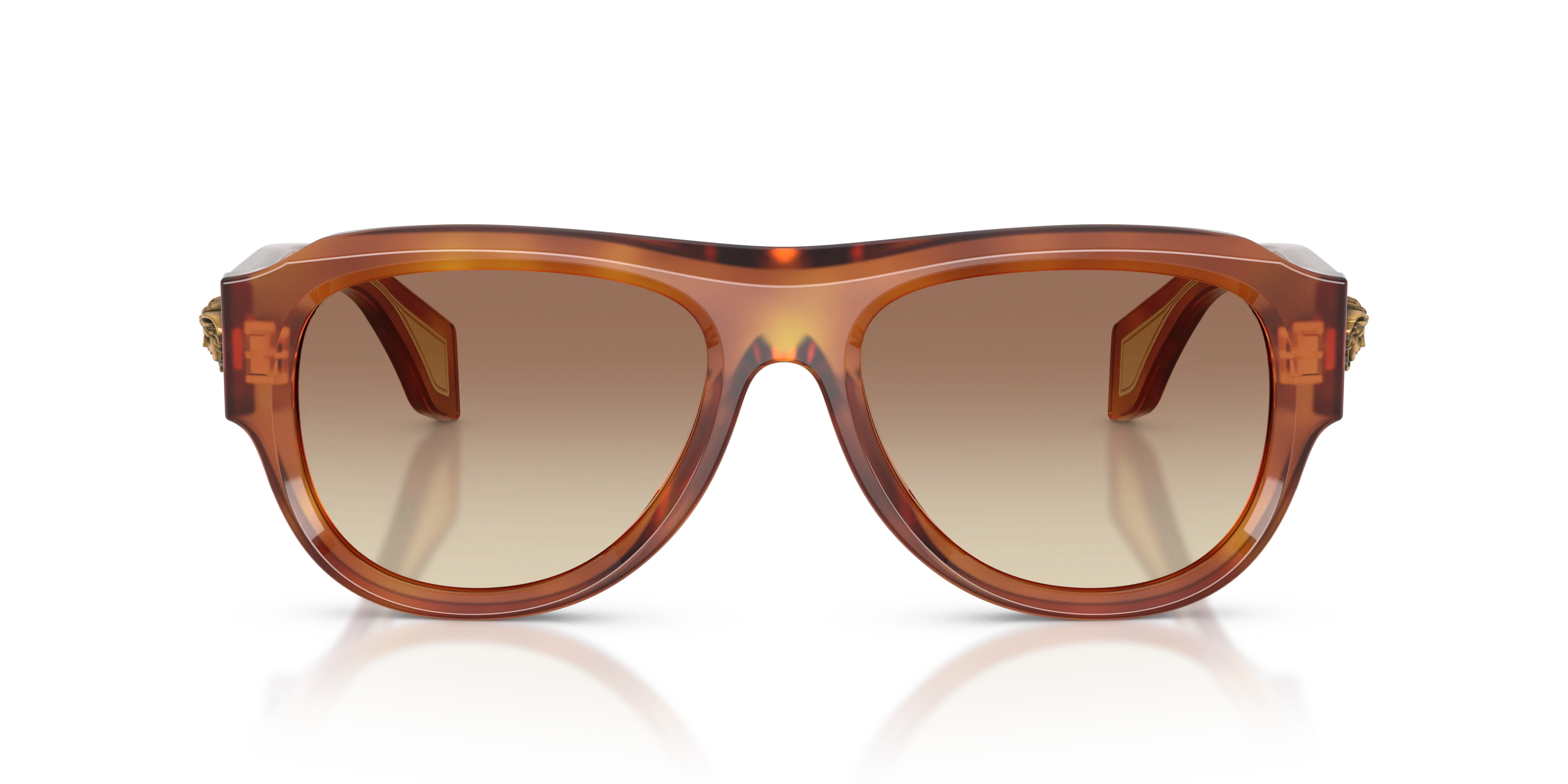 Versace VE4518U 926/13 Occhiali da sole Acetato Marrone Marrone Pilot Normale Sfumato - immagine 3
