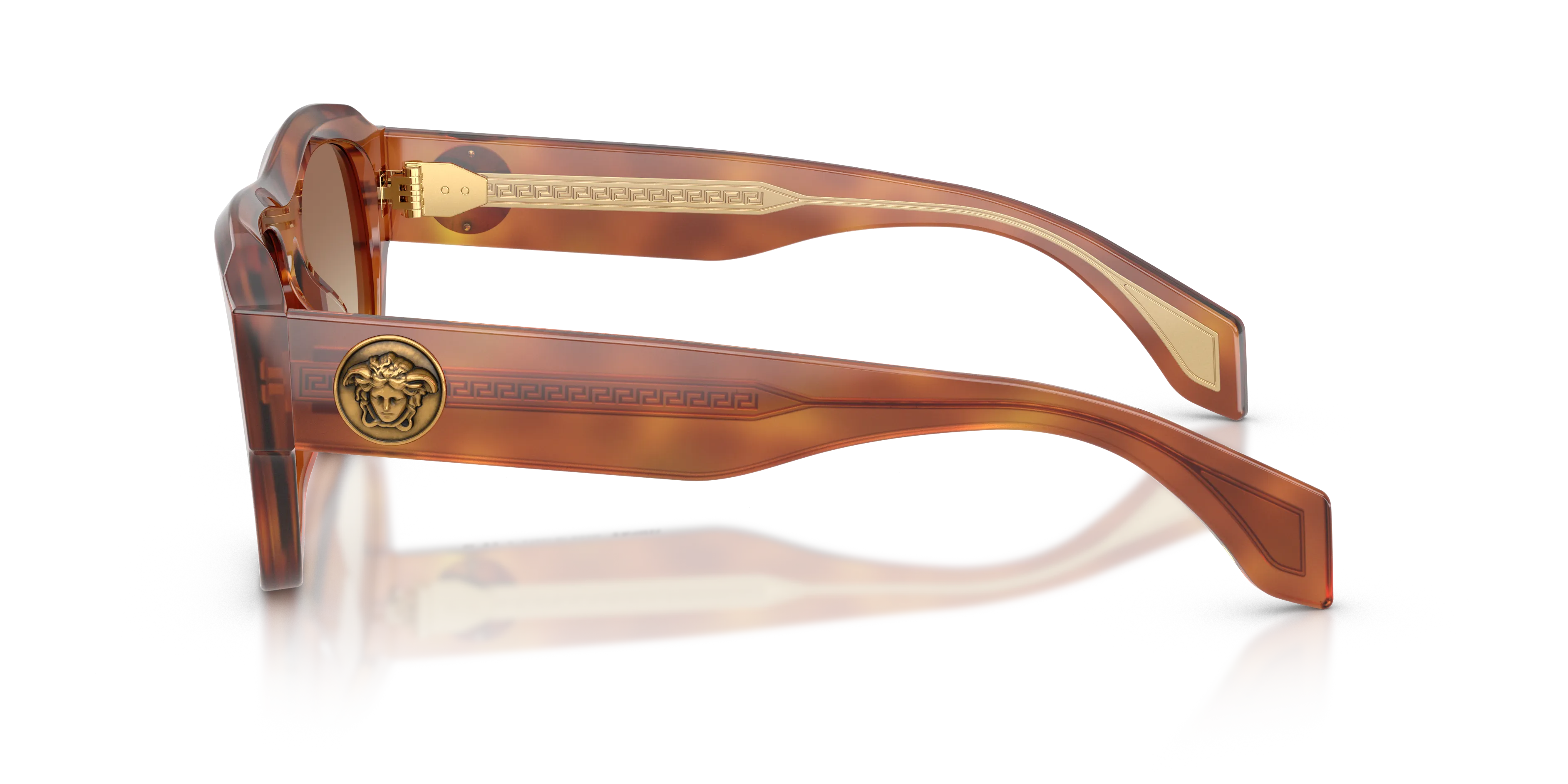 Versace VE4518U 926/13 Occhiali da sole Acetato Marrone Marrone Pilot Normale Sfumato - immagine 4