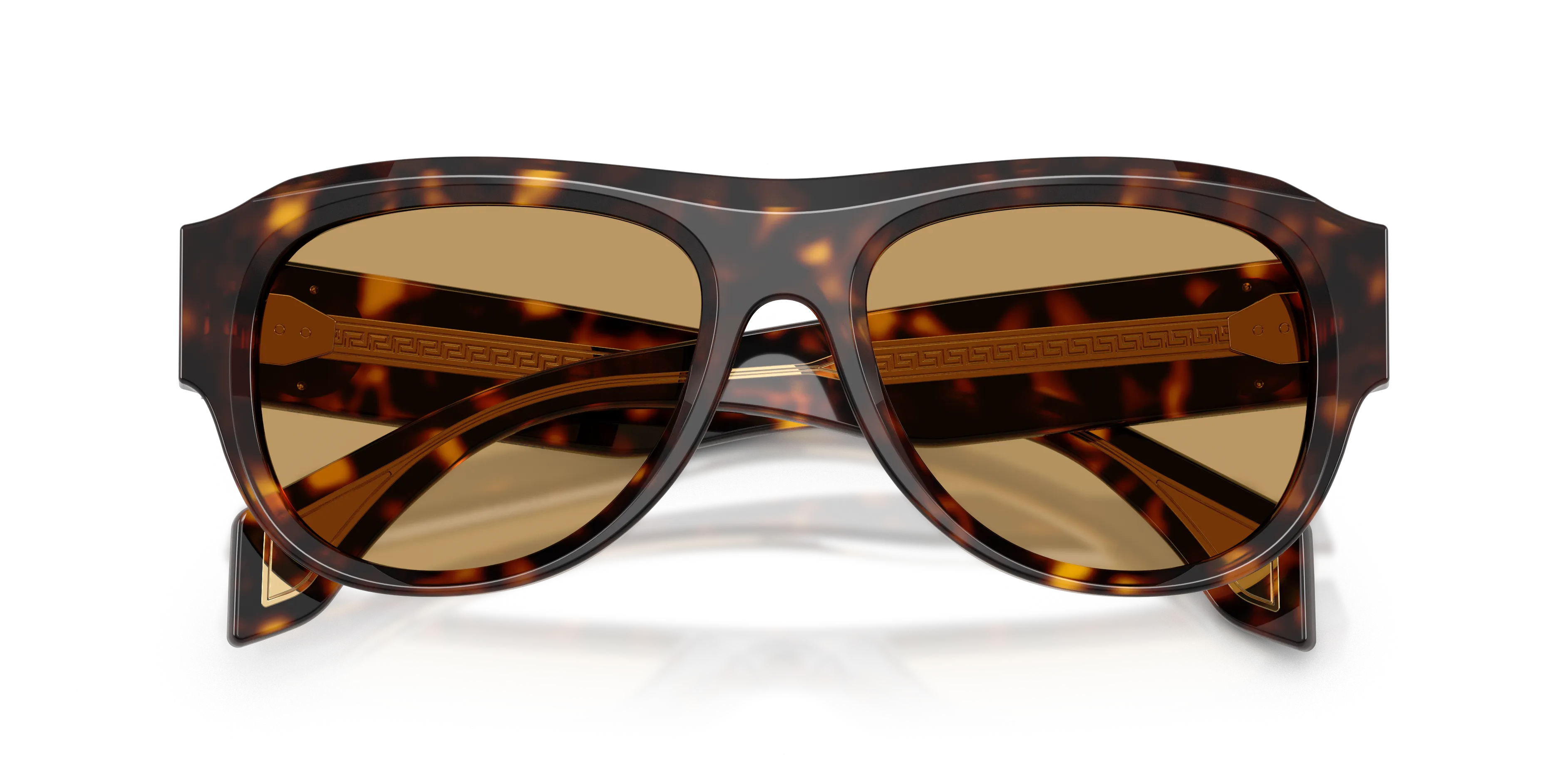 Versace VE4518U 108/73 Occhiali da sole Acetato Marrone Marrone Pilot Normale - immagine 2