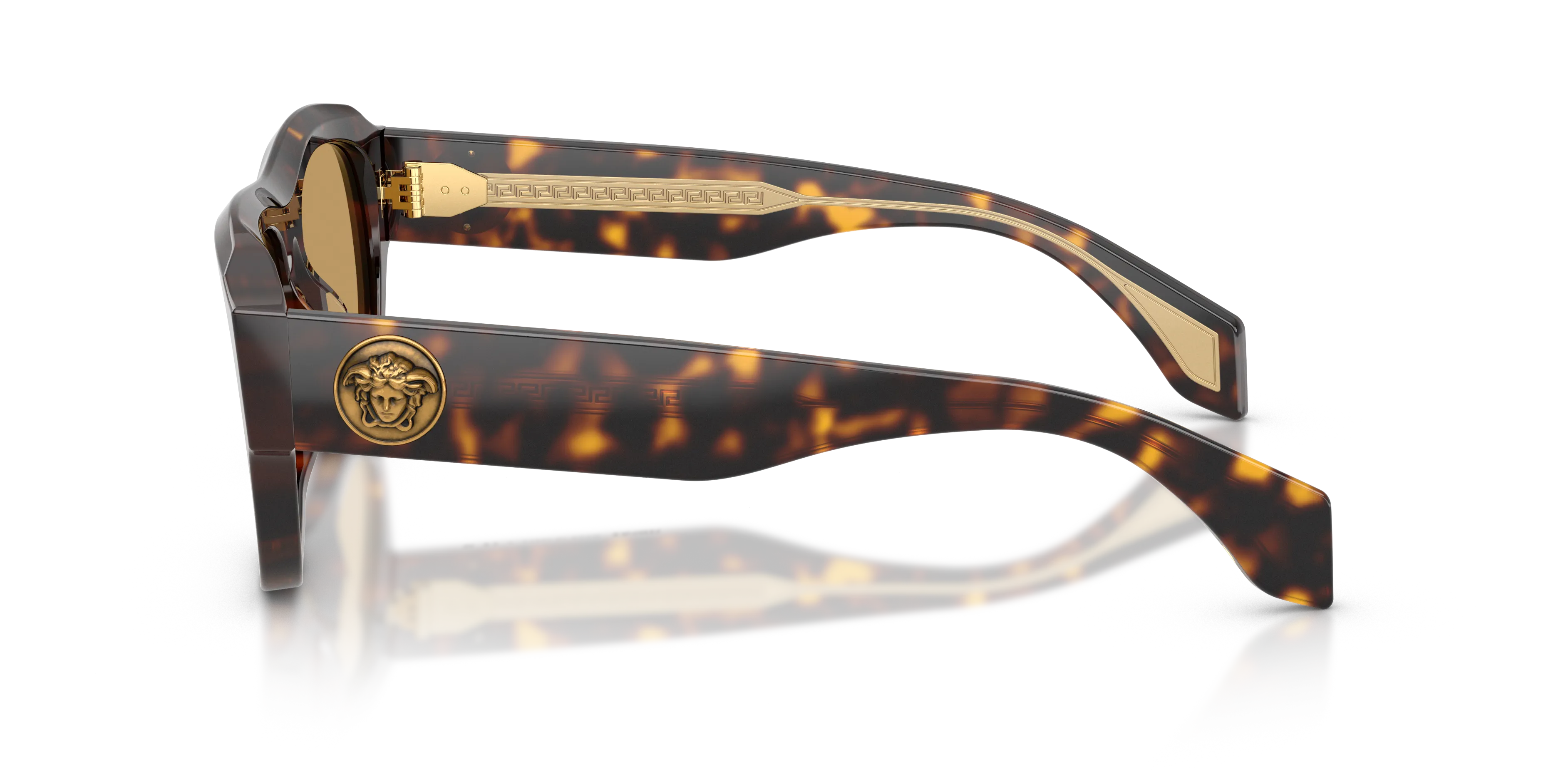 Versace VE4518U 108/73 Occhiali da sole Acetato Marrone Marrone Pilot Normale - immagine 4