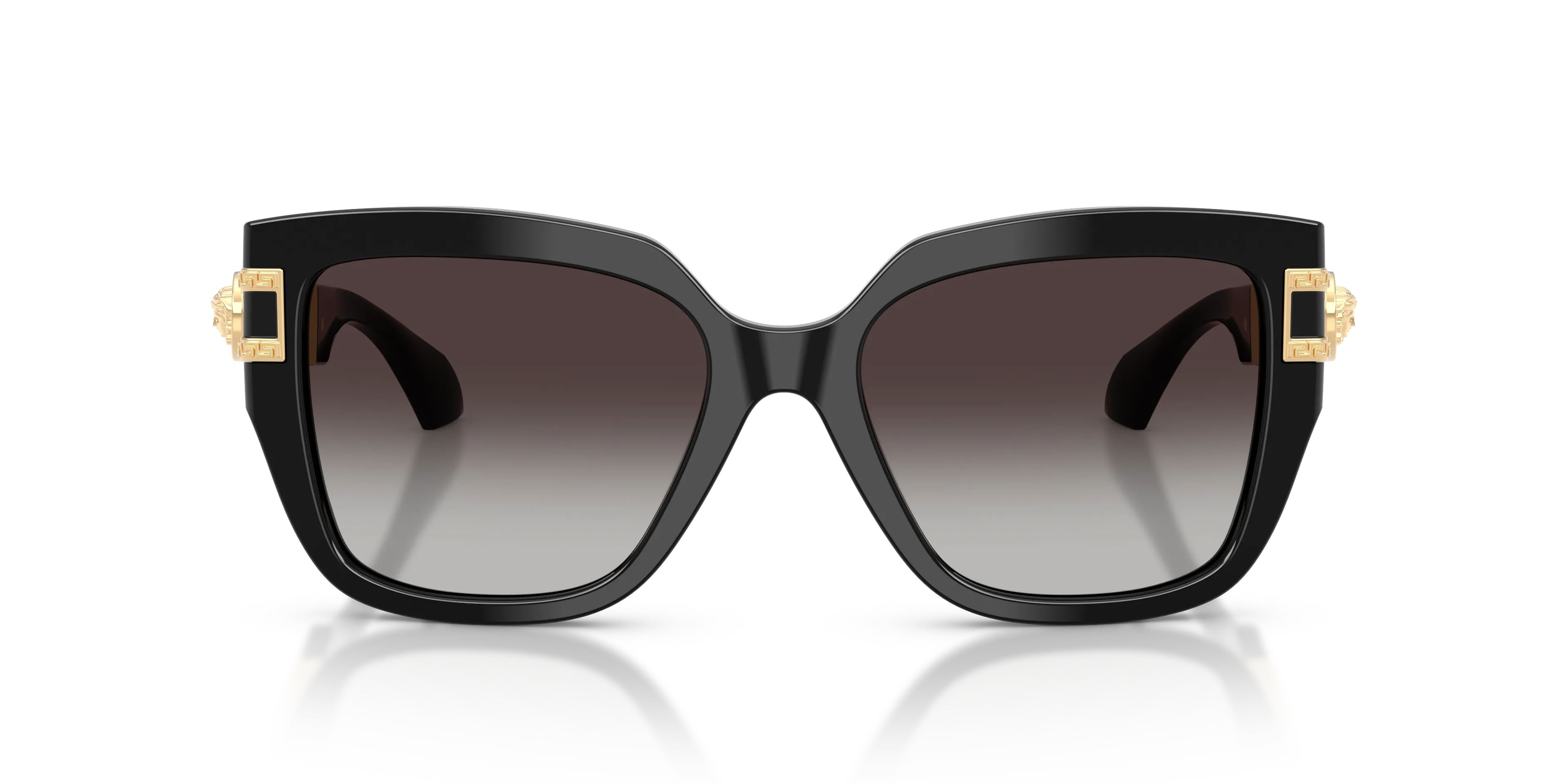 Versace VE4517U GB1/8G Occhiali da sole Acetato Nero Grigio Squadrata Normale Sfumato - immagine 3