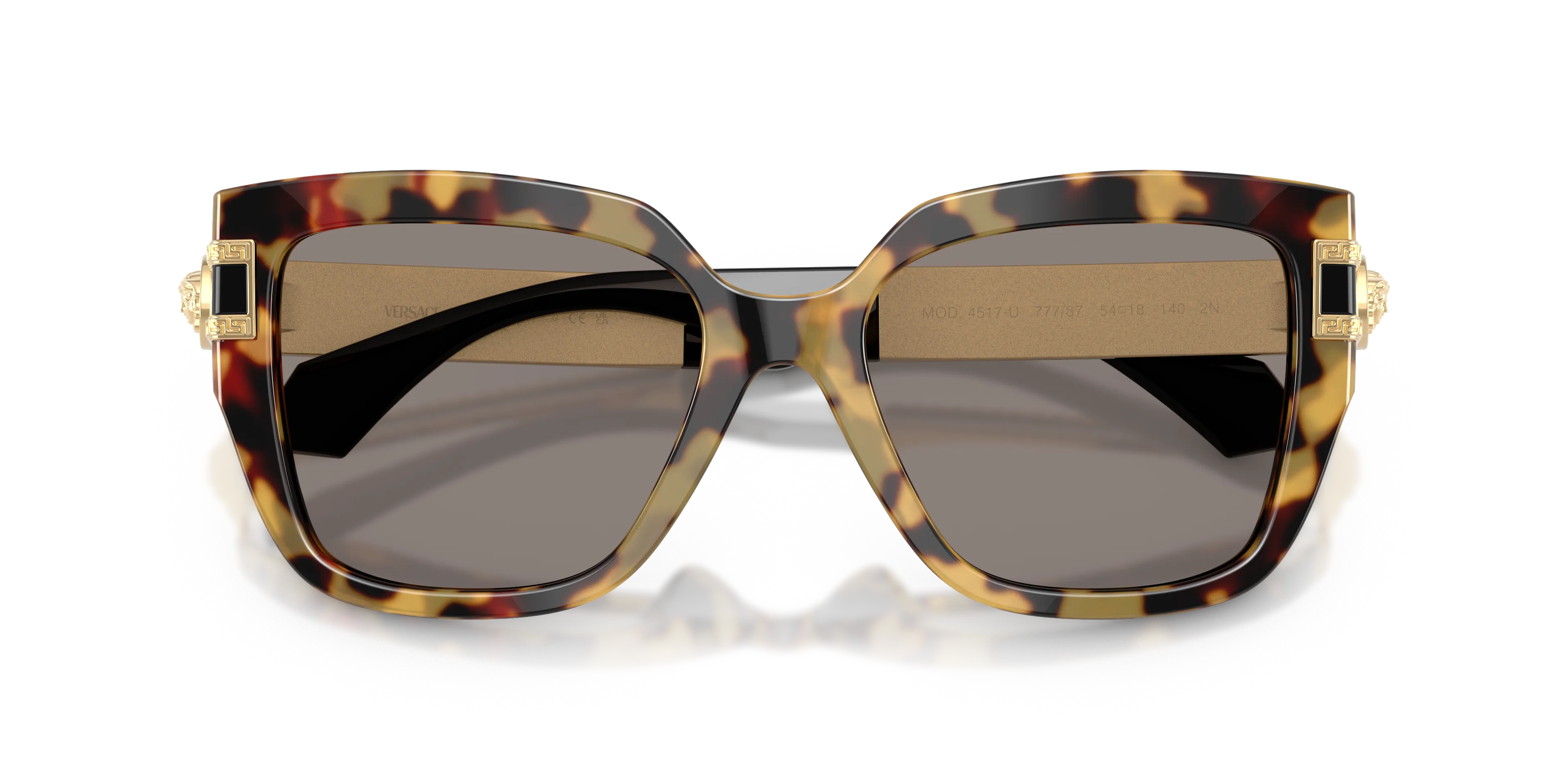 Versace VE4517U 777/87 Occhiali da sole Acetato Marrone Grigio Squadrata Normale - immagine 2