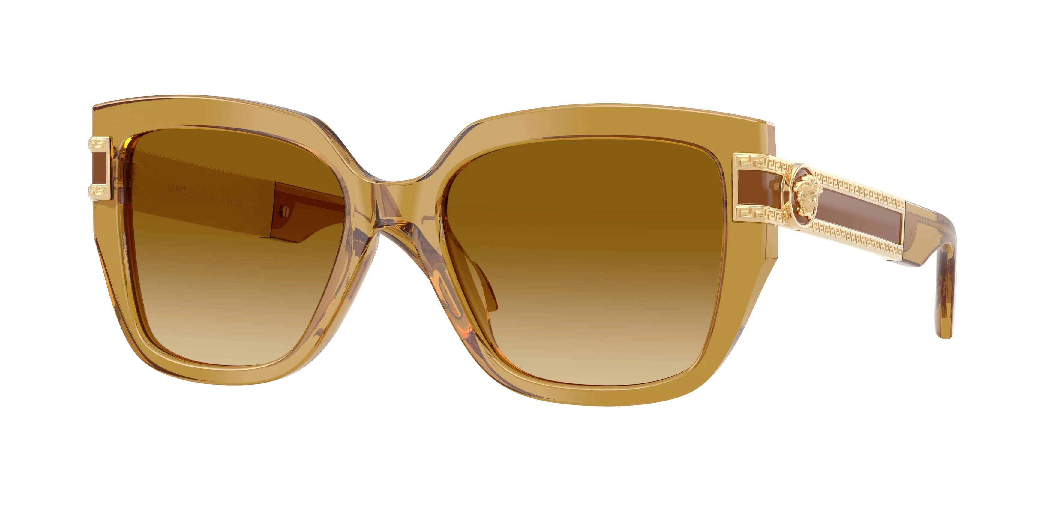 Versace VE4517U 53472L Occhiali da sole Acetato Giallo Giallo Squadrata Normale Sfumato - immagine 1