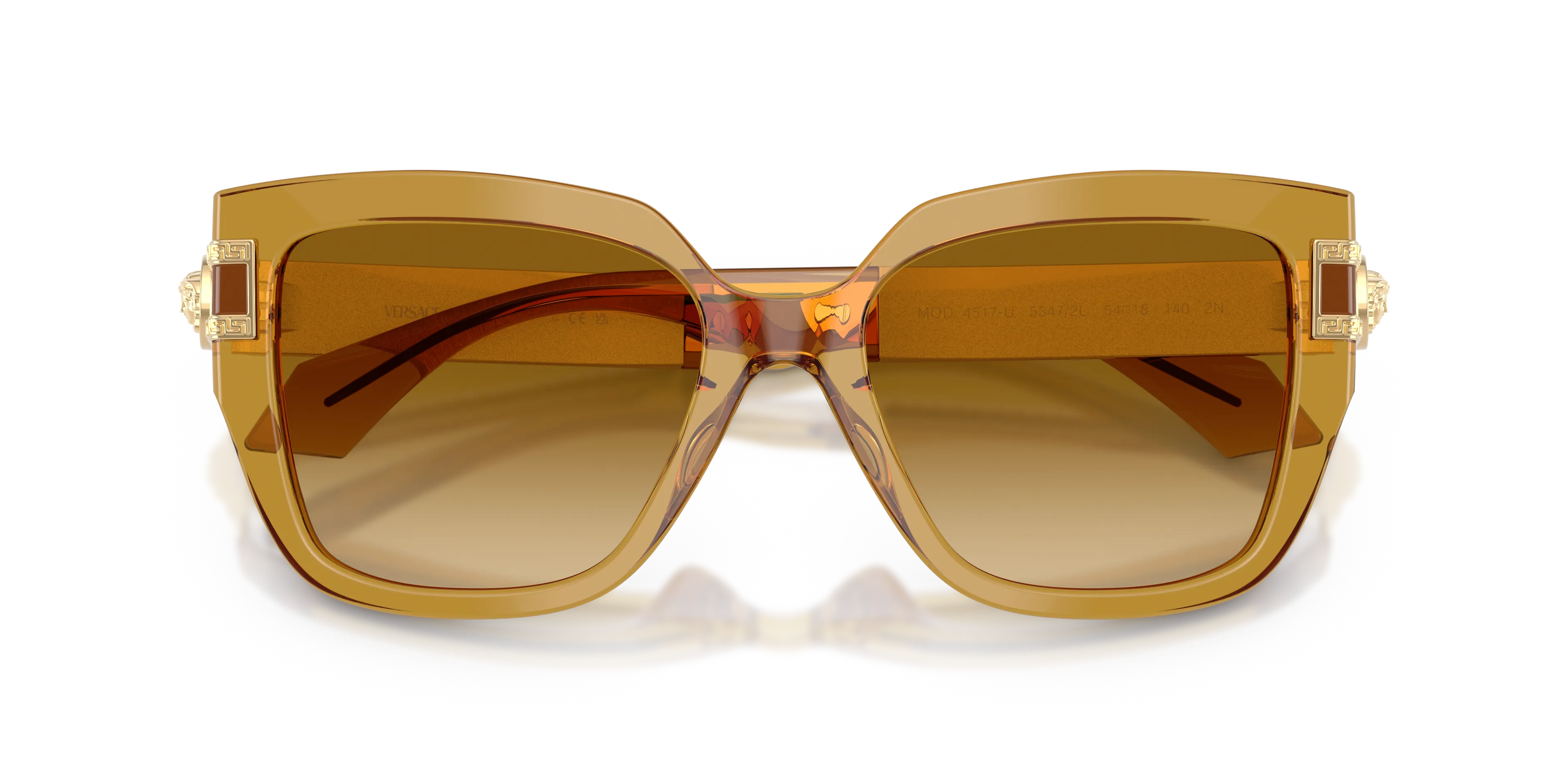 Versace VE4517U 53472L Occhiali da sole Acetato Giallo Giallo Squadrata Normale Sfumato - immagine 2