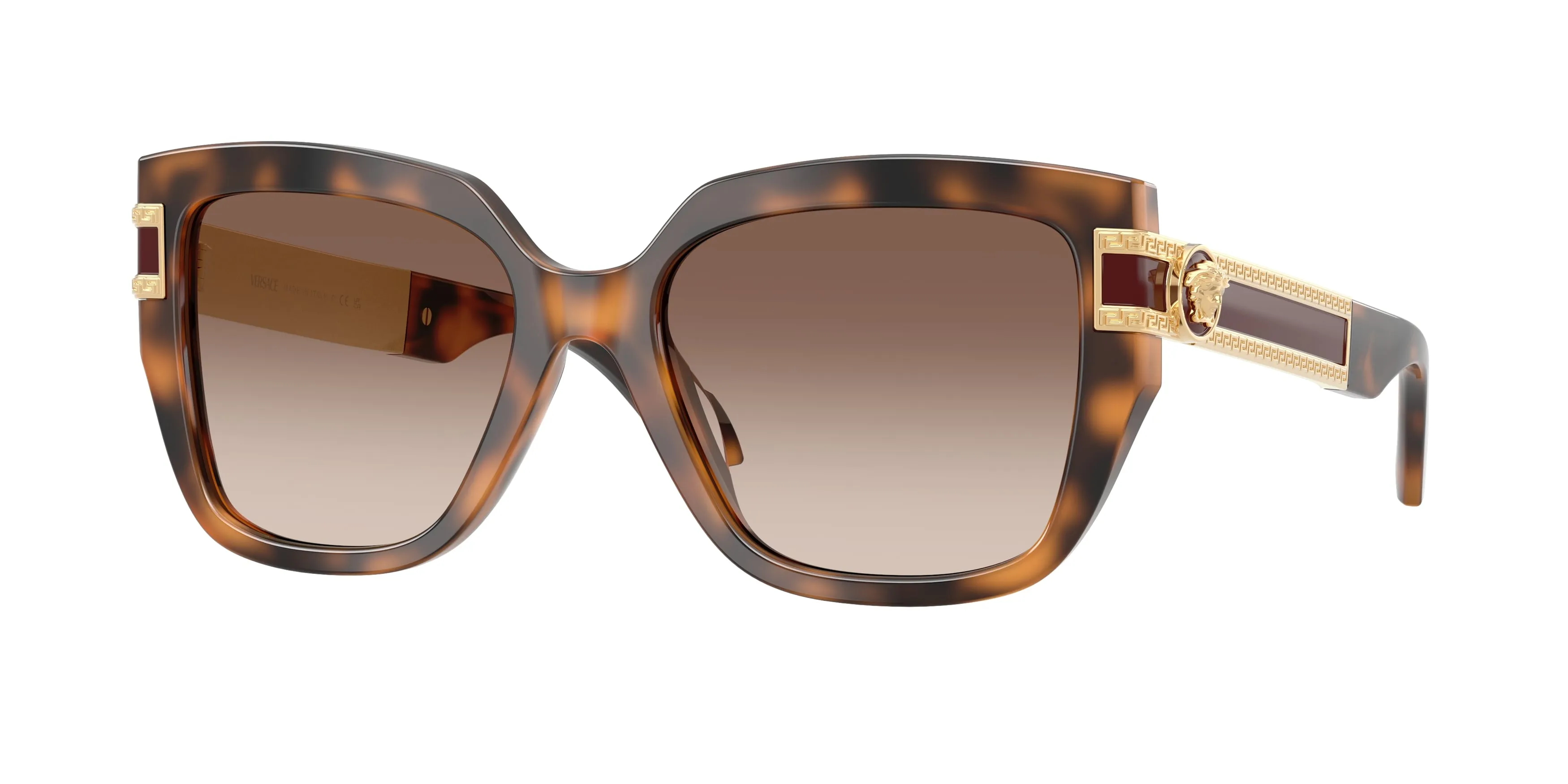 Versace VE4517U 526420 Occhiali da sole Acetato Marrone Rosa Squadrata Normale Sfumato - immagine 1