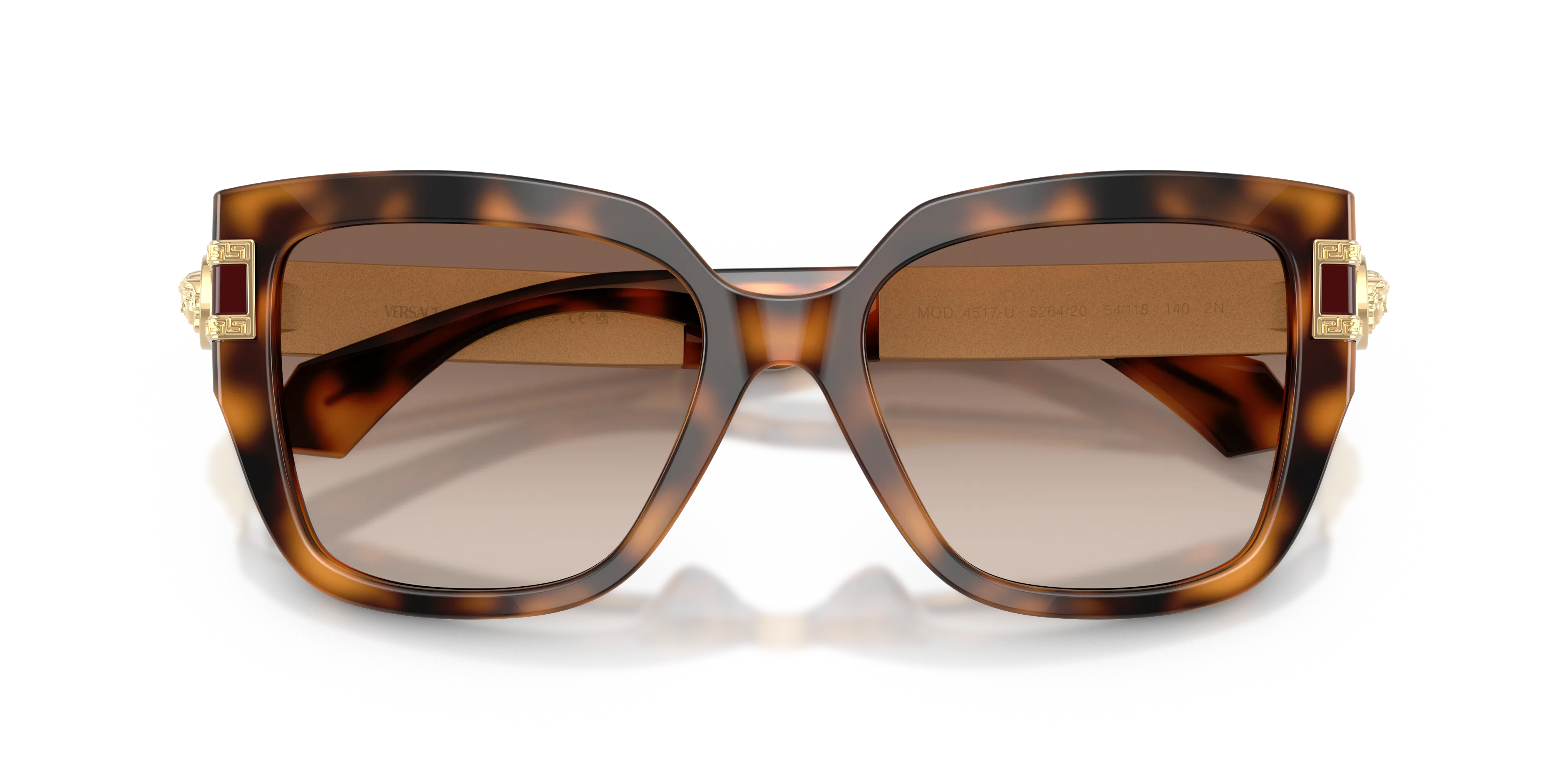 Versace VE4517U 526420 Occhiali da sole Acetato Marrone Rosa Squadrata Normale Sfumato - immagine 2