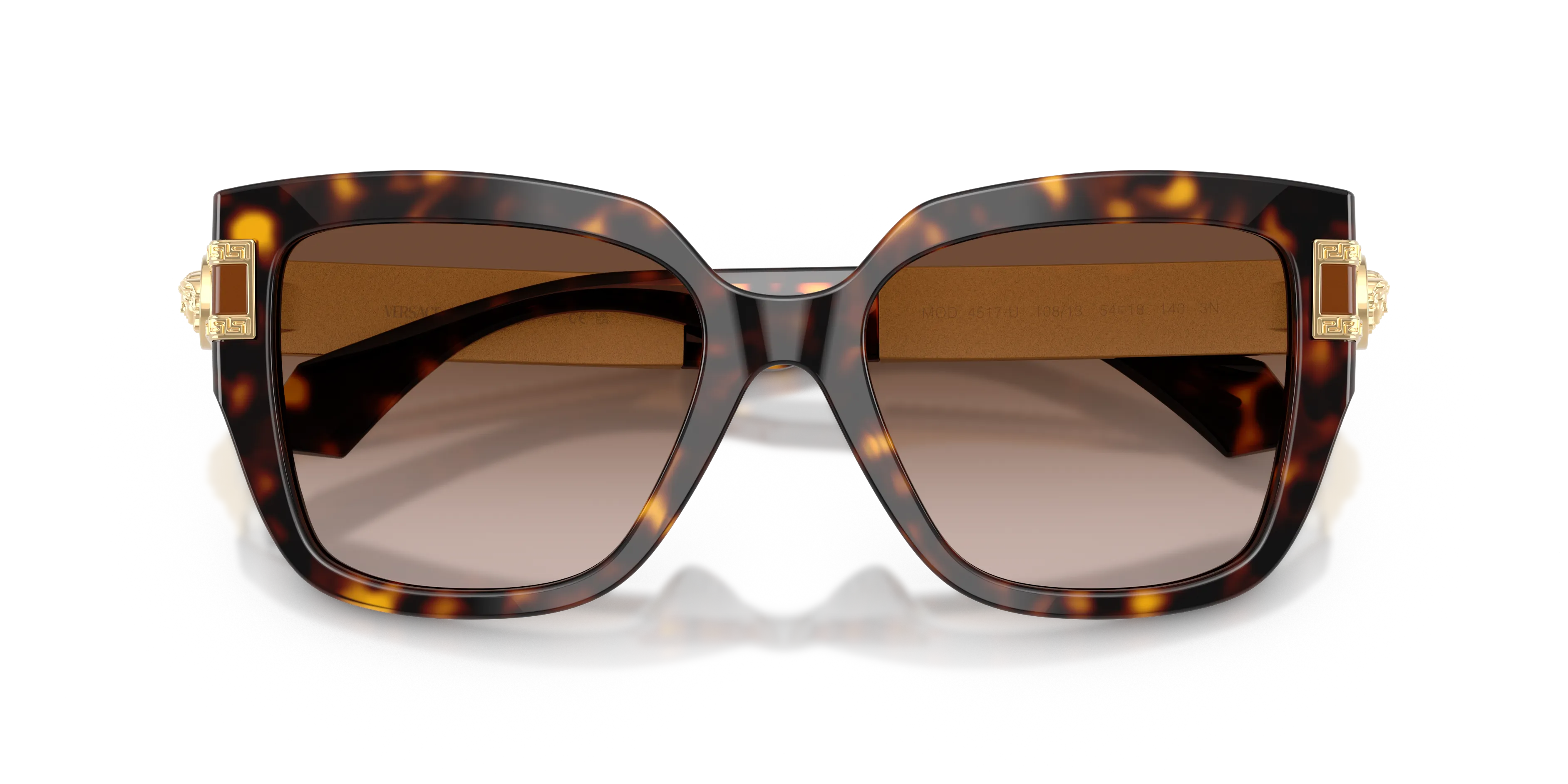 Versace VE4517U 108/13 Occhiali da sole Acetato Marrone Marrone Squadrata Normale Sfumato - immagine 2